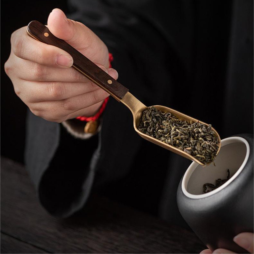 Premium Ebony & Copper Tea Set with Coaster - Handcrafted Tea Accessories for Matcha, Chai & Herbal Tea | Perfect for Tea Ceremonies, Gifts & Home Decor