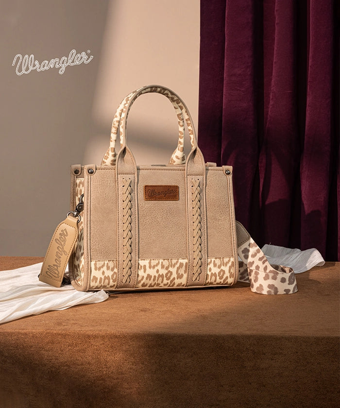 Wrangler Cow Print Crossbody Tote Bag for Women - Stylish Western Handbag for Everyday Use, Shopping & Travel