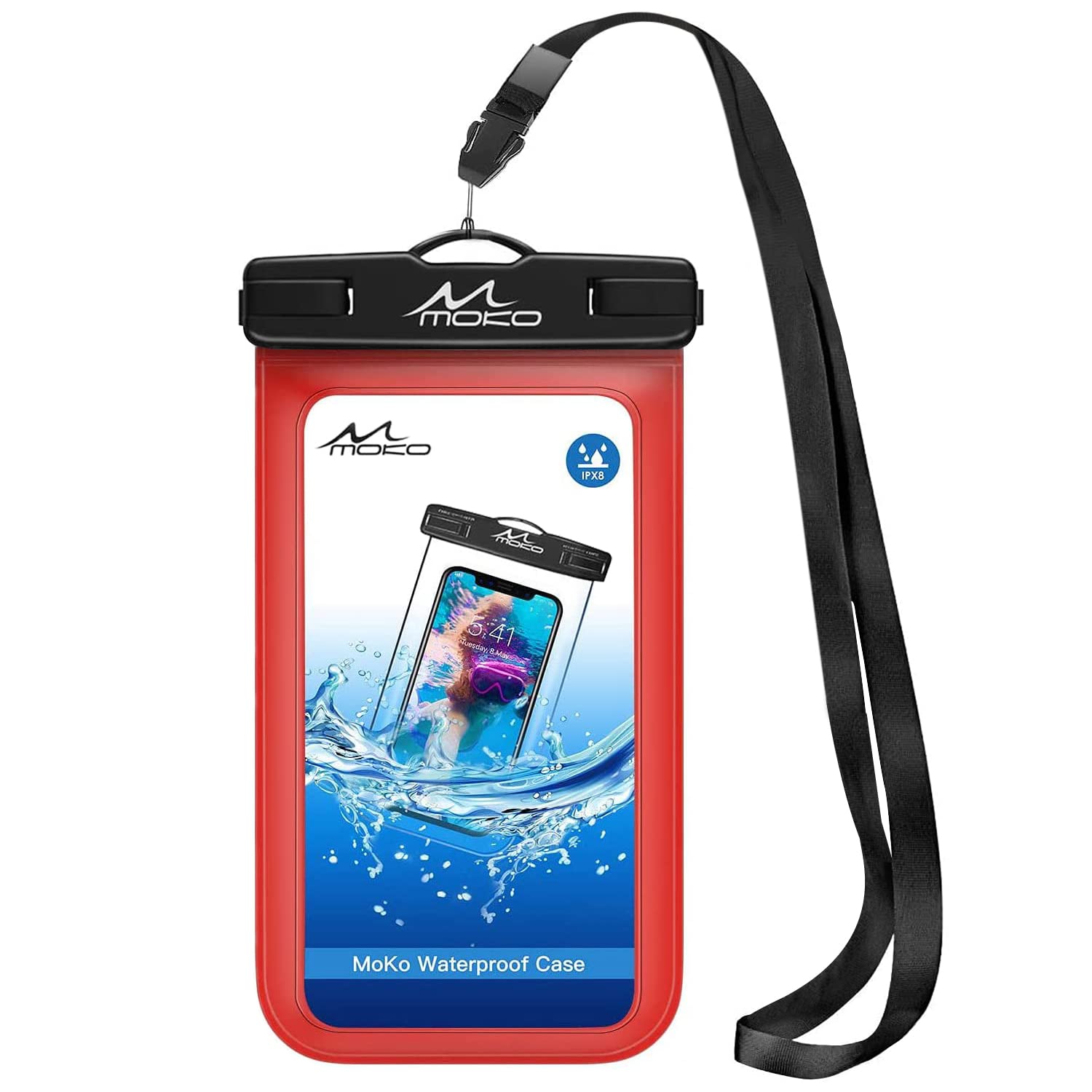 Waterproof Phone Pouch for iPhone 16/15/14/13/12/11 Pro Max/X/Xr/Xs Max/SE 3 & Samsung S24/S23/S21/S20/S10/S9 - Underwater Dry Bag Case with Lanyard & Armband - Perfect for Swimming, Beach, Kayaking and Outdoor Activities