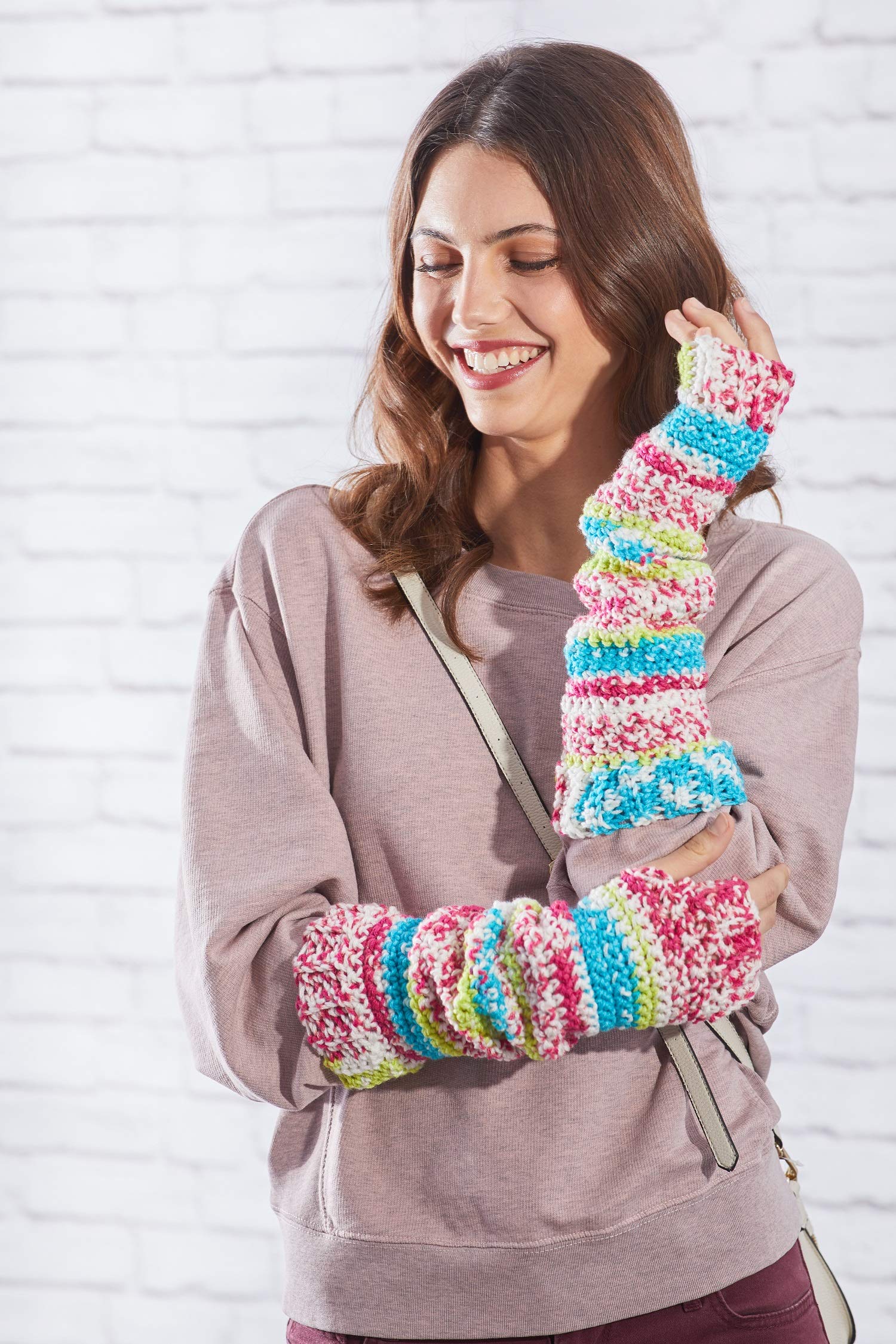 Red Heart Super Saver Primary Stripes Yarn - Soft Acrylic Knitting & Crochet Yarn for Blankets, Scarves & DIY Crafts - Perfect for Beginners & Seasonal Projects