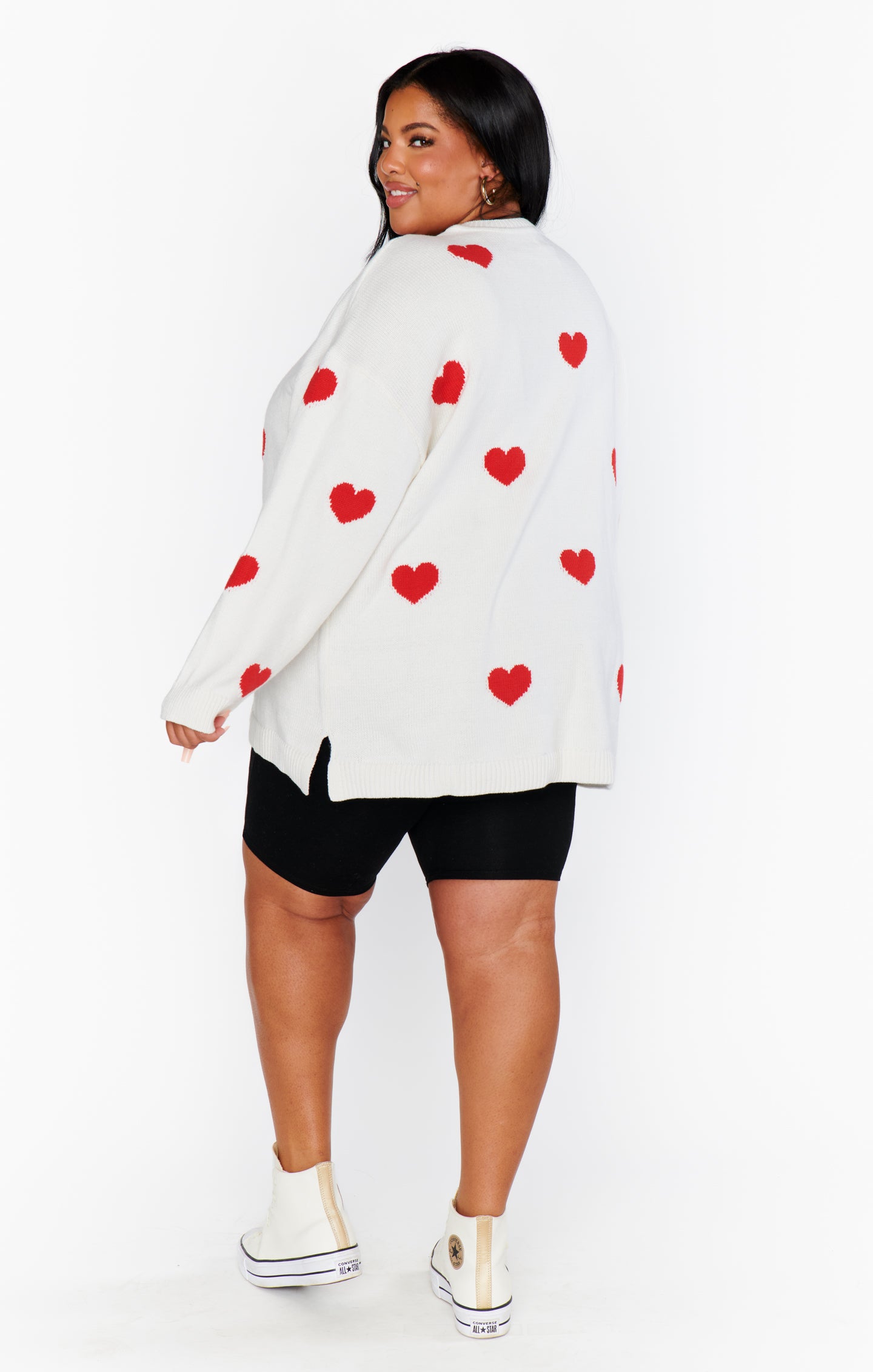 Go To Sweater - Red Heart Knit Pullover | Cozy Winter Fashion for Women | Perfect for Casual Outings & Date Nights