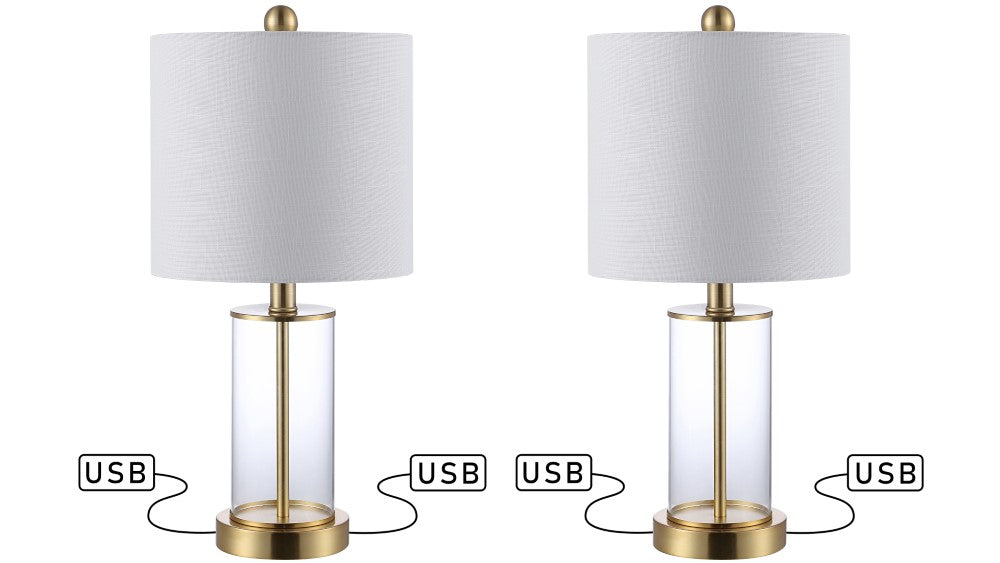 Modern USB Charging LED Table Lamp - Touch Control, Dimmable, 21