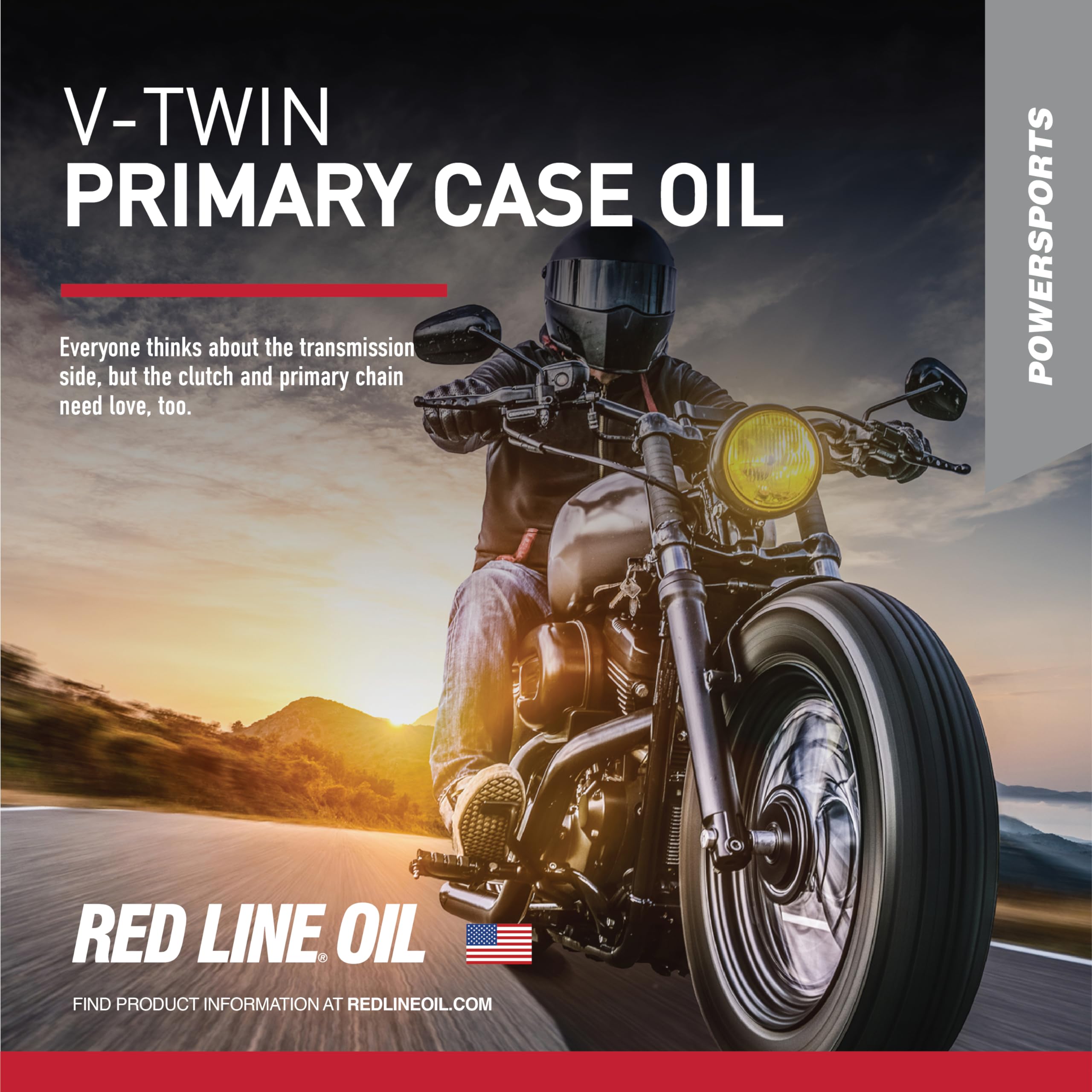 Red Line 42904 V-Twin Primary Case Oil - 1 Quart (12 Pack) - High Performance Synthetic Oil for Harley-Davidson, UTVs, ATVs & Sportbikes - Ideal for Engine Protection & Smooth Shifting in Extreme Conditions
