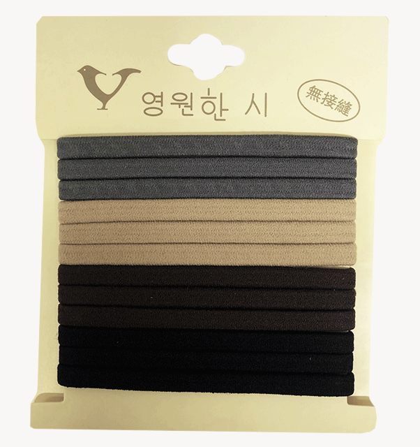 Snag-Free Hair Ties - 12 Pack Mixed Colors for Women & Girls - Soft Elastic Hair Bands for Ponytails, Braids & Everyday Use