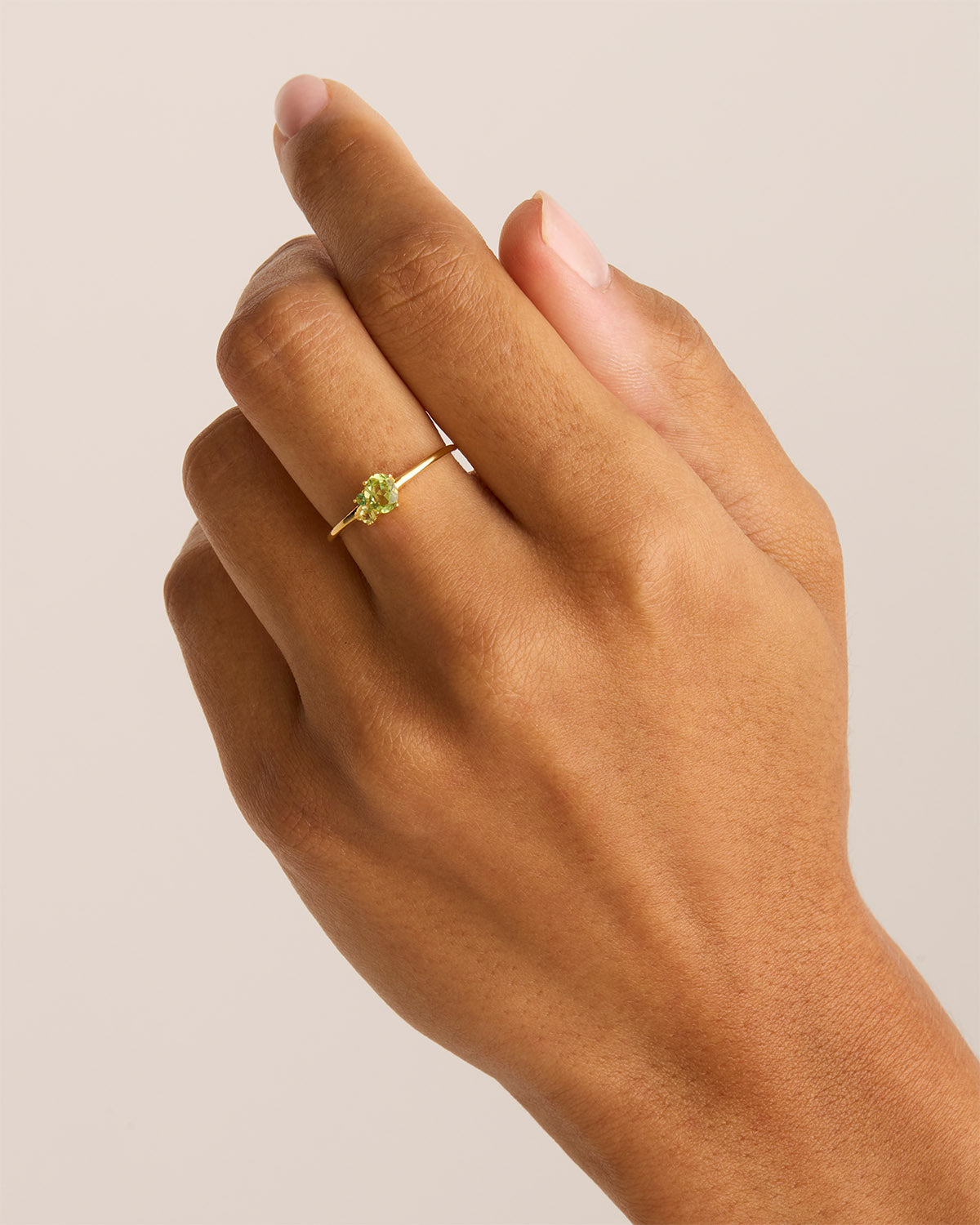 18K Gold Vermeil Kindred Birthstone Ring - August Birthstone Jewelry for Women, Perfect Gift for Birthday, Anniversary & Mother's Day | Elegant Stackable Ring for Everyday Wear & Special Occasions