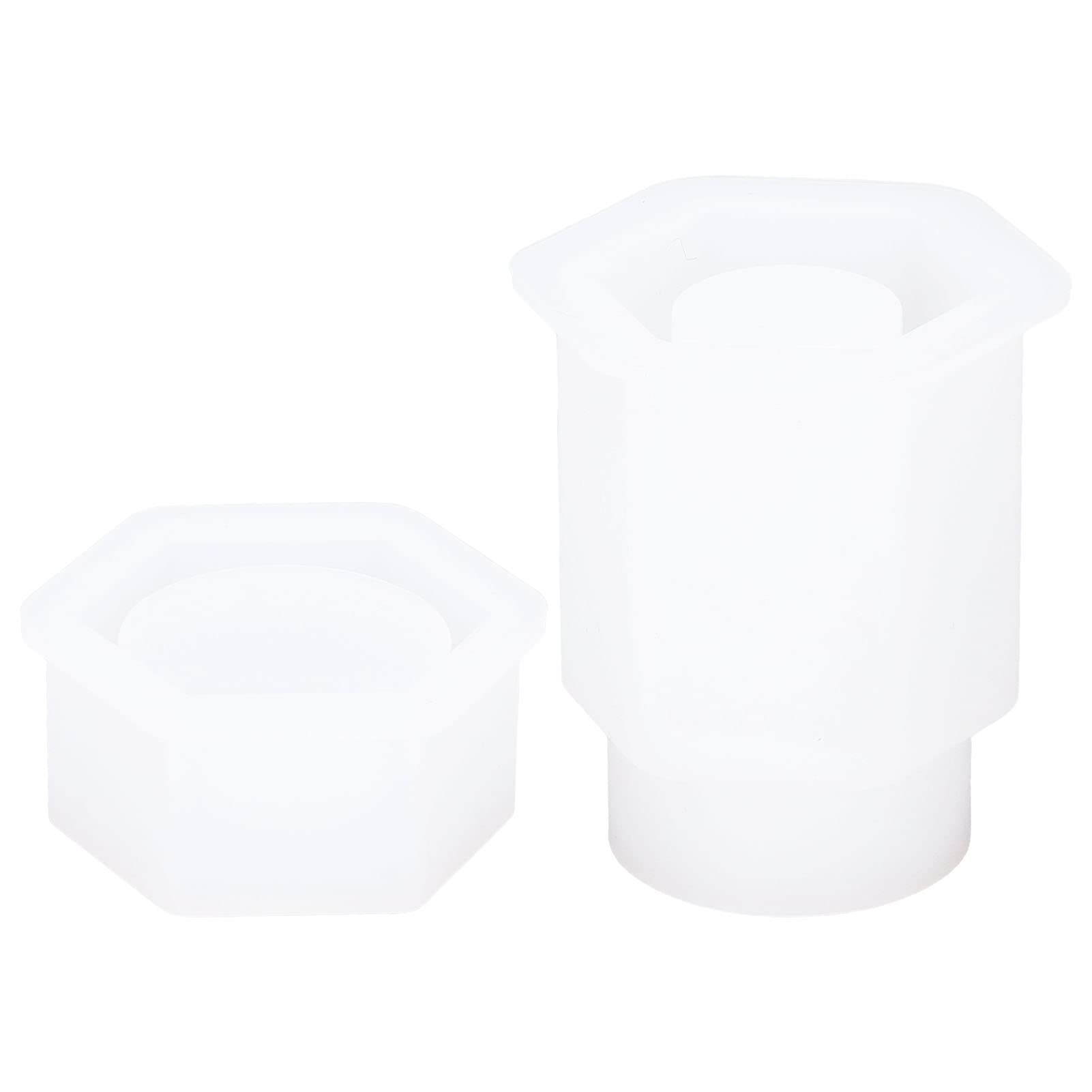 Puseky Hexagon Silicone Mold - Soft Elastic DIY Craft Mold for Jewelry, Storage Boxes, Flower Pots & Candle Holders - Easy Demolding for Home Decor & Gift Making