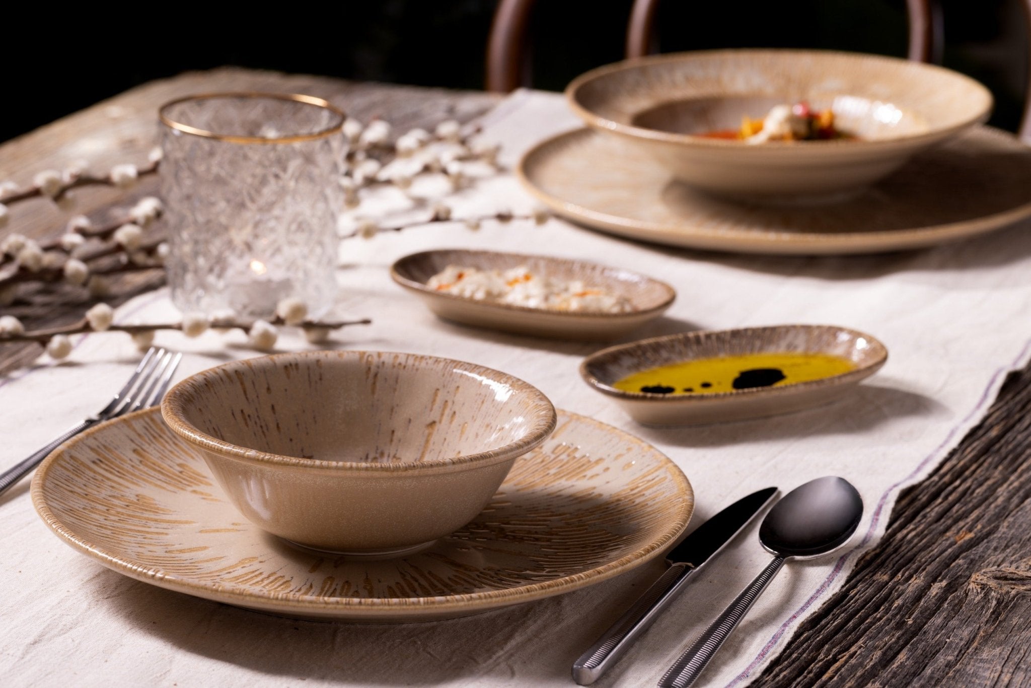 Premium Sand Snell Bowl - 16 cm Ceramic Serving Dish for Soup, Salad & Desserts | Elegant Tableware for Dining & Entertaining