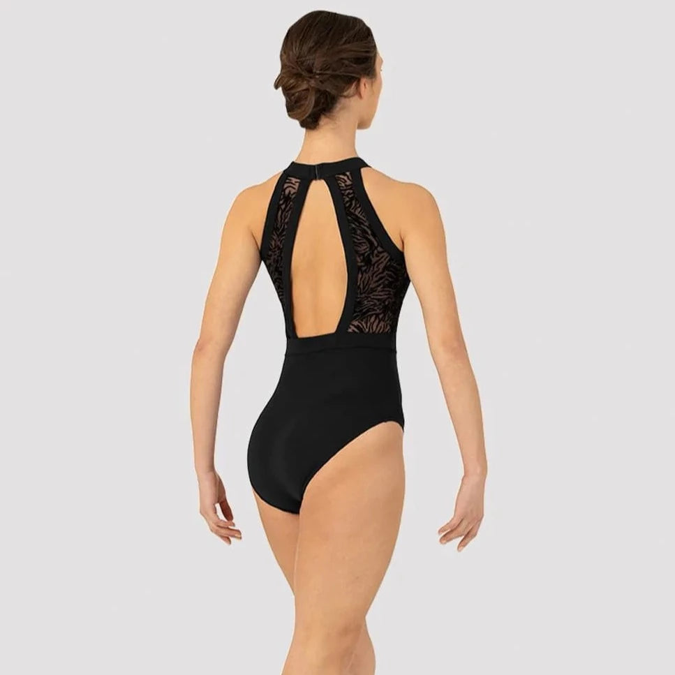 Bloch Women's Black Kayla Halterneck Leotard for Ballet, Dance & Gymnastics - Stretchable Performance Wear for Professional Dancers