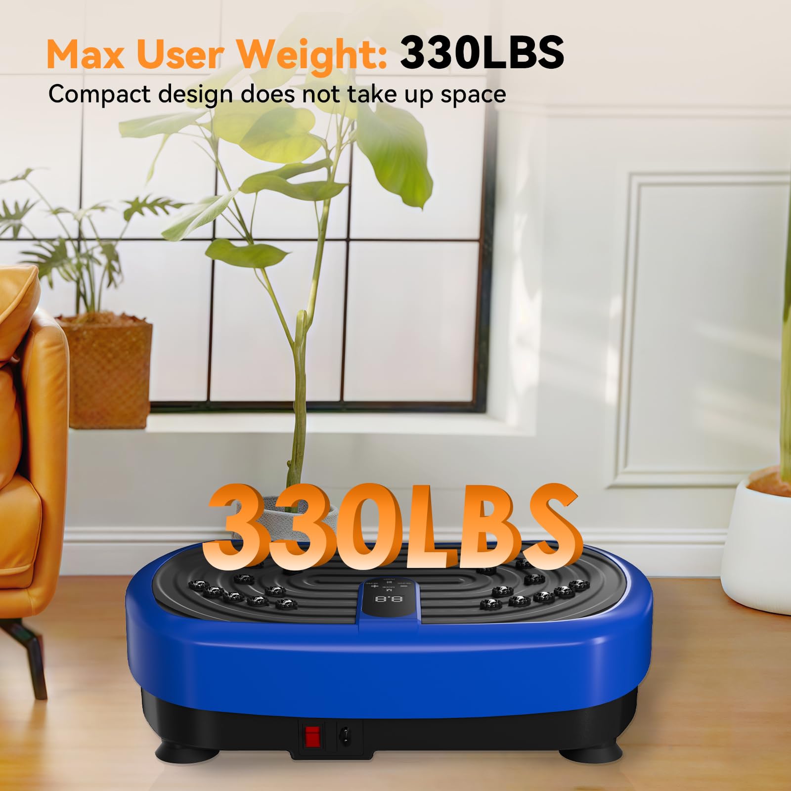 UCIN Vibration Plate Exercise Machine for Weight Loss & Home Fitness - 330 Lbs Capacity Vibrating Platform with Resistance Bands & Pilates Ball - Lymphatic Drainage & Muscle Toning for Women & Men - Perfect for Home Gym, Office Workout & Physical Therapy