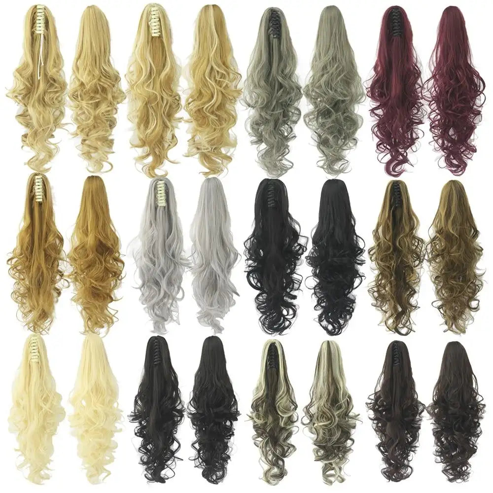 Long Curly Synthetic Clip-In Ponytail Hair Extension - Extra Length for Volume & Style | Perfect for Parties, Weddings & Everyday Wear