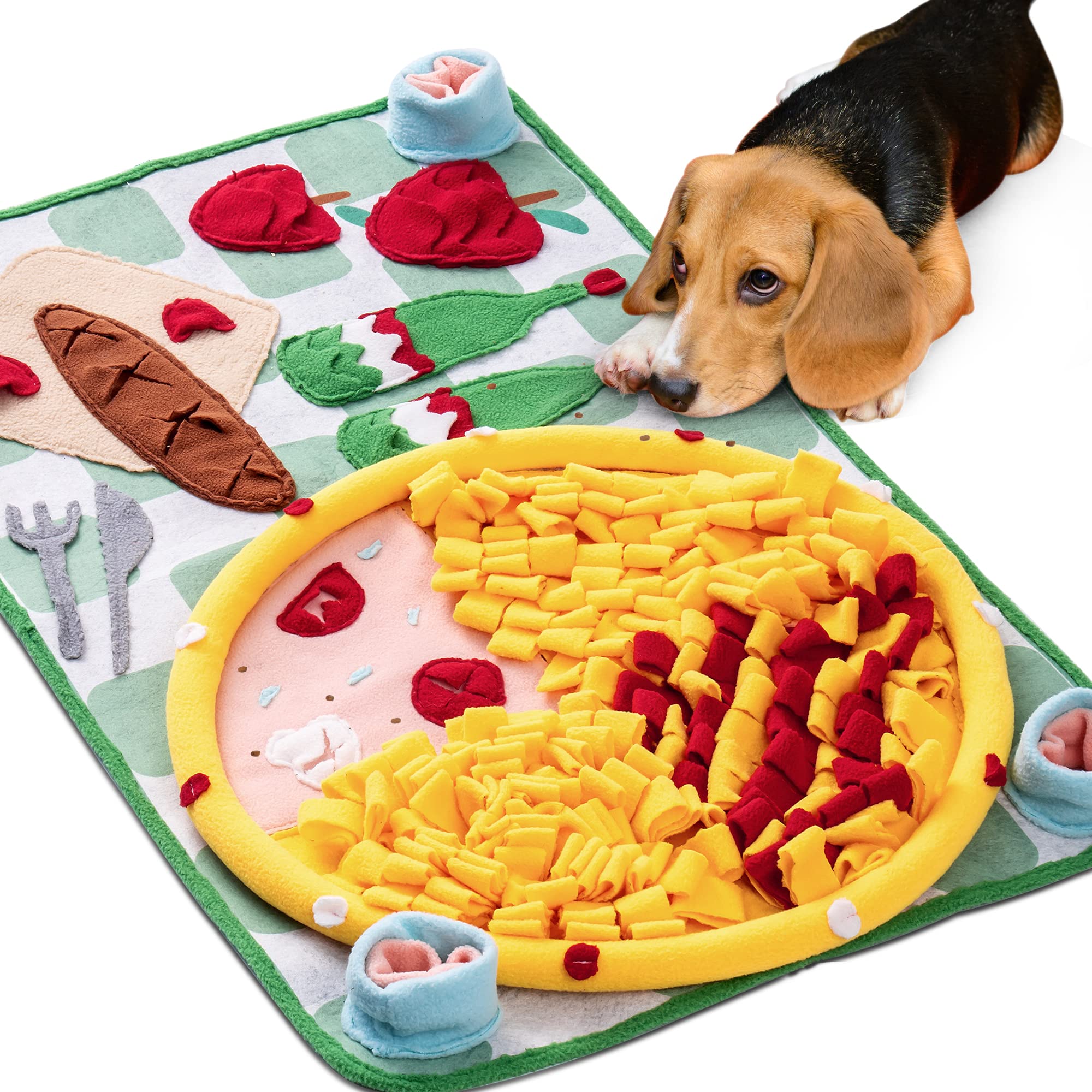 **Snuffle Mat for Dogs - Interactive Puzzle Toy for Slow Feeding & Scent Training - Encourages Natural Foraging Skills - Medium Size - Perfect for Mealtime Enrichment & Mental Stimulation**