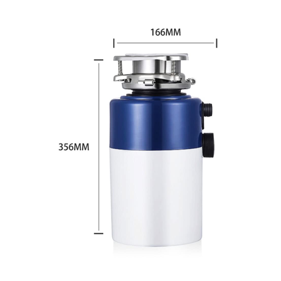 560W Black Kitchen Garbage Disposal - Food Waste Grinder & Recycling Container for Eco-Friendly Home (Perfect for Small Kitchens & Sustainable Living)