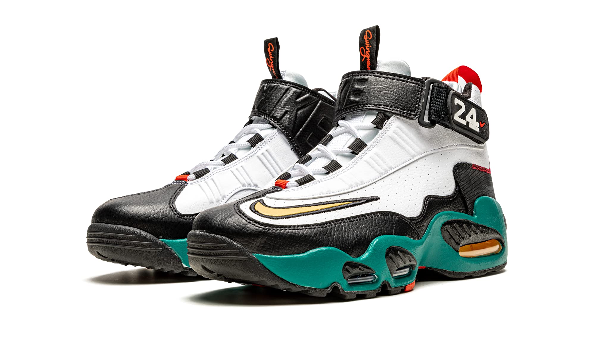 Nike Men's Air Griffey Max 1 Sneakers - White/Metallic Gold/Black Retro Baseball Shoes Size 9.5 | Comfortable Athletic Footwear for Running, Training & Casual Wear