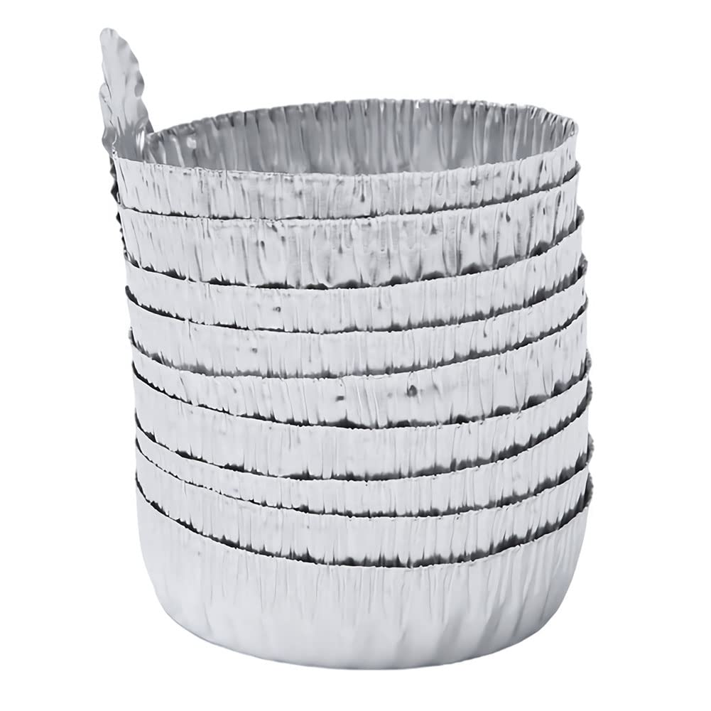 Small Aluminum Weigh Boats with Handle - 50mm x 14mm Lab Weighing Dishes (Pack of 100) - Perfect for Laboratory Measurements, Chemical Experiments & Scientific Research