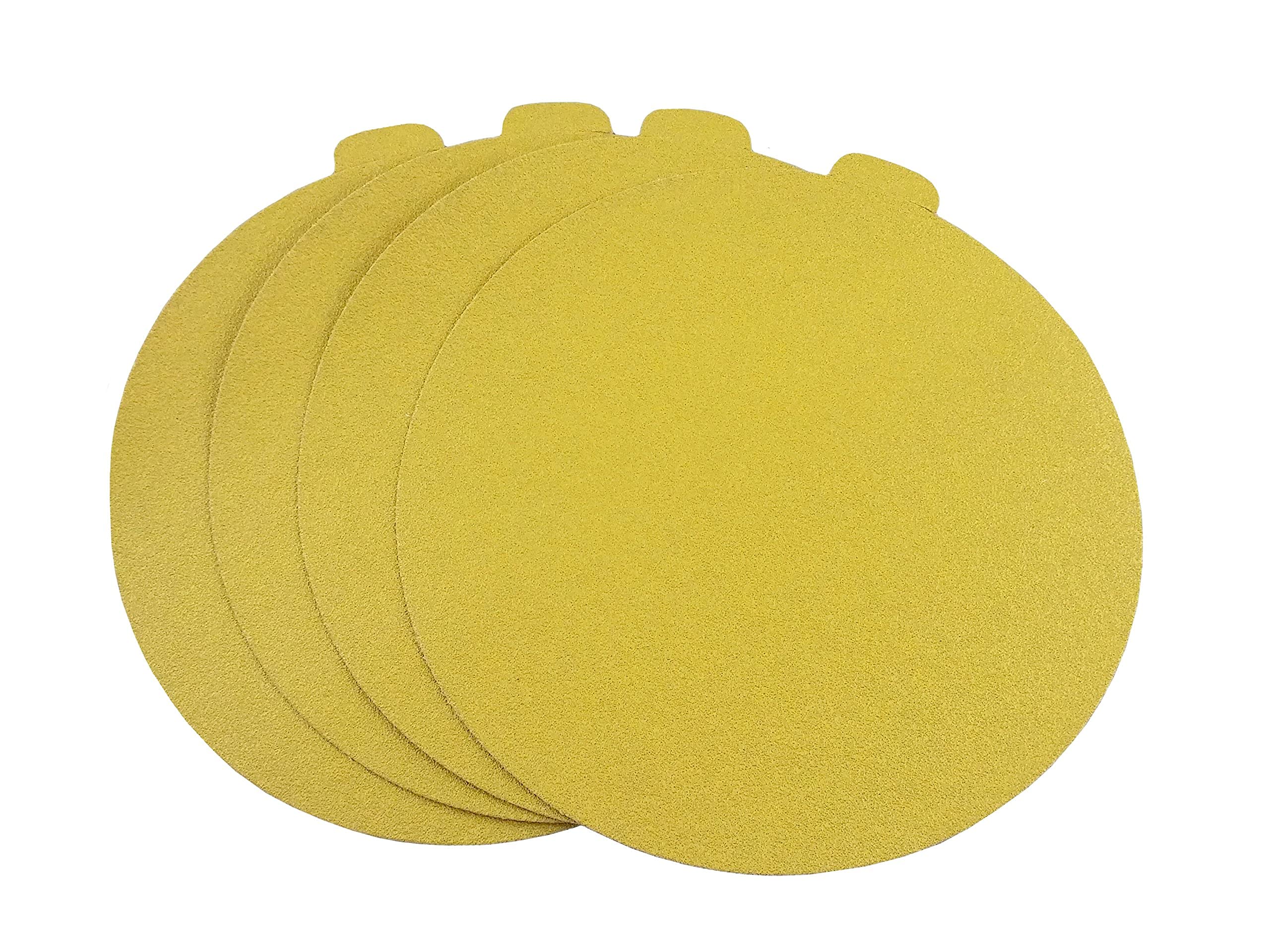 Starcke Premium 8 Inch PSA Gold Sanding Discs - 80 Grit Aluminum Oxide Self-Adhesive Sandpaper for Wood, Paint, Metal & Plastic (25 Pack) - Perfect for DIY Projects, Furniture Refinishing & Automotive Sanding