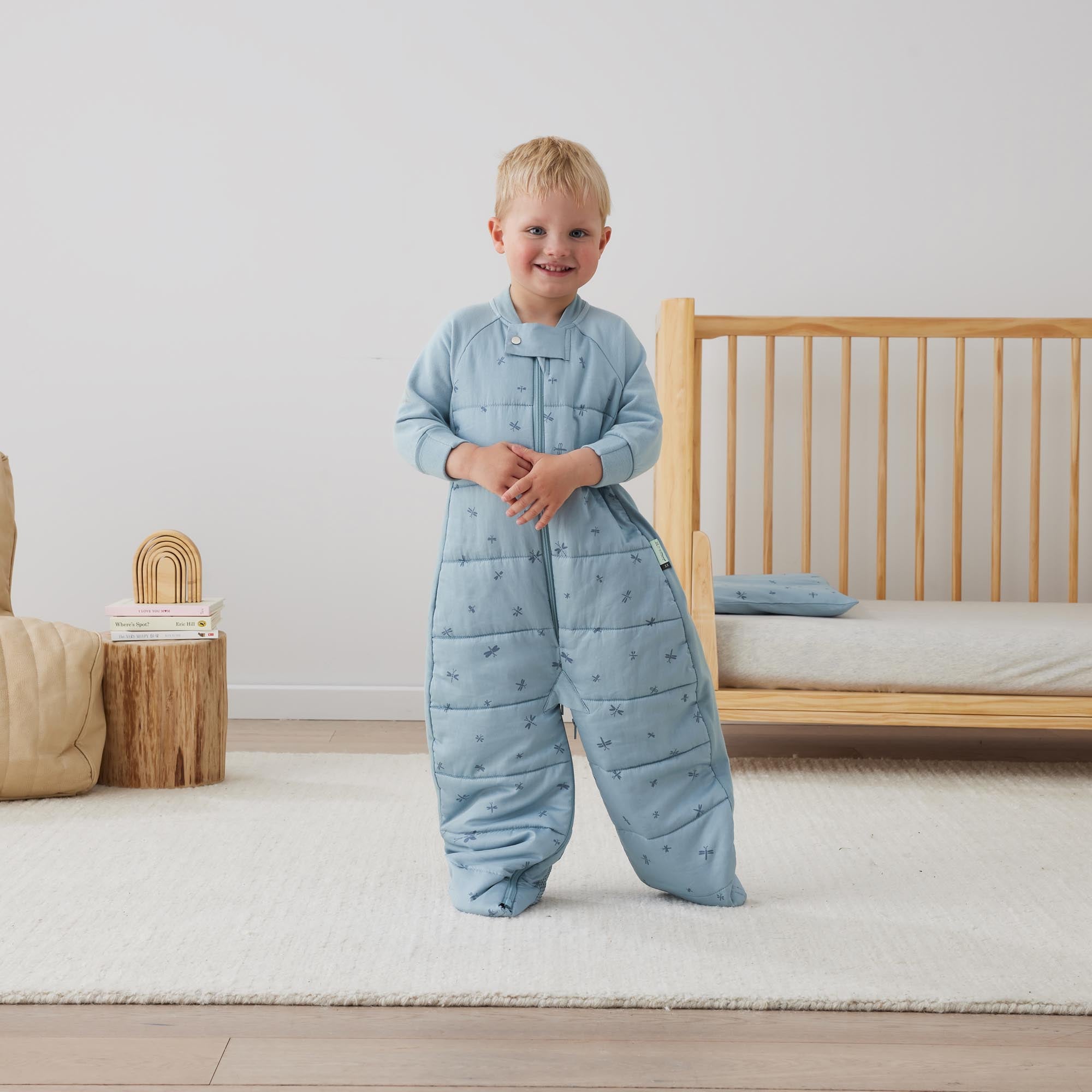 ergoPouch TOG 2.5 Baby Sleep Suit Bag - Soft & Breathable for Newborns & Infants - Dragonfly Print Design - Perfect for Nursery, Bedtime & Daytime Naps