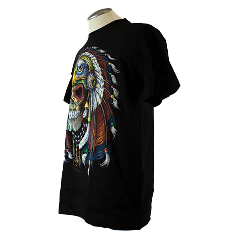 BOL Open Road Men's Skull Glow In The Dark T-Shirt | Halloween Party, Rave & Night Out Graphic Tee