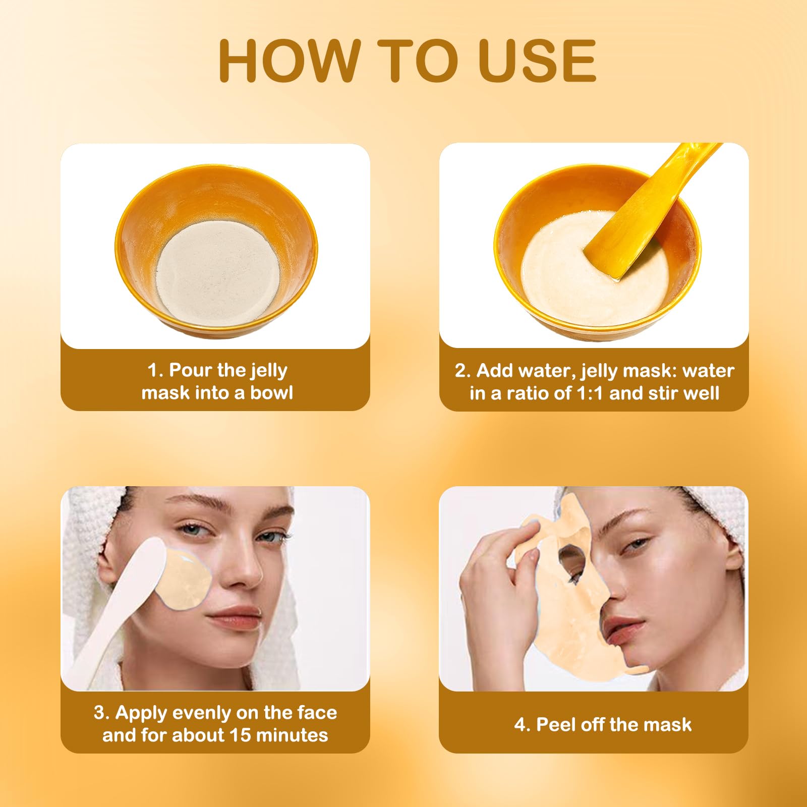 **Professional Hyaluronic Acid Jelly Face Mask - Hydrating Gel Mask with Vitamin C, 23 Fl Oz - Deep Moisturizing for Dry Skin, Anti-Aging & Glow Boost - Perfect for Spa Night & Self-Care Routine**