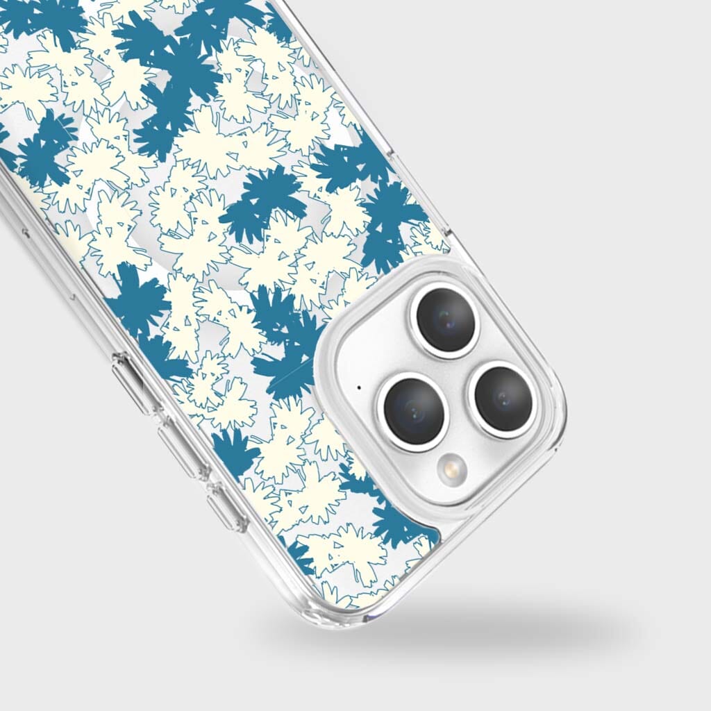 iPhone 15 Pro Max Clear Case with Blue Dandelion Design - Slim Protective Cover for Everyday Use, Travel & Outdoor Activities