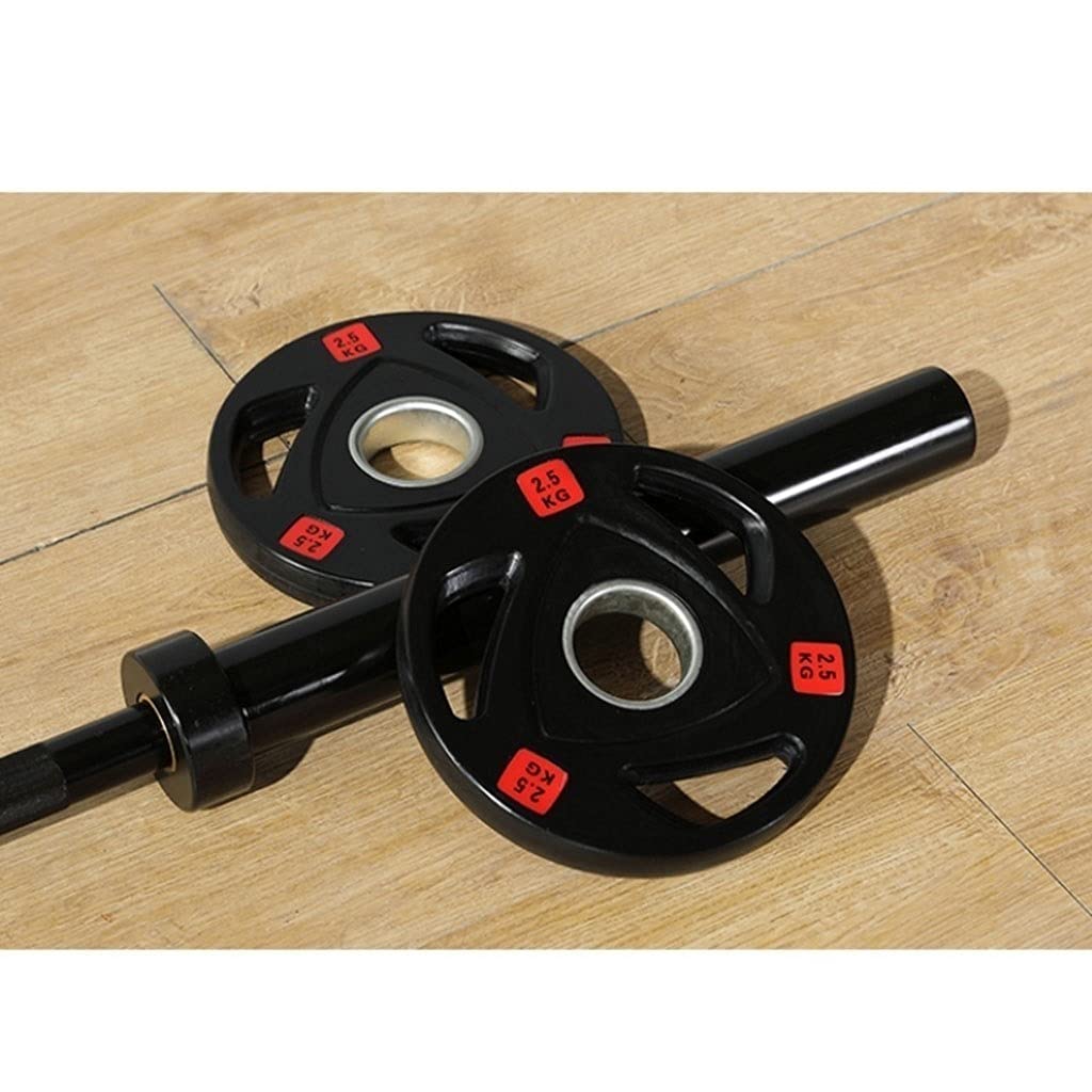 Premium Weight Plates for Strength Training - 2.5kg/5.5lbs Olympic Barbell Plates with Non-Slip Grip - Ideal for Home Gym, CrossFit & Powerlifting Workouts