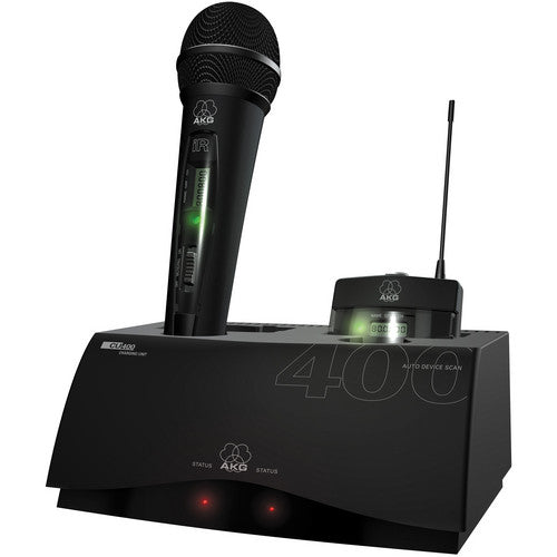 AKG CU400 2-Slot Charging Unit for WMS450 & WMS470 Wireless Microphone Transmitters - Professional Audio Equipment for Live Performances & Studio Recording
