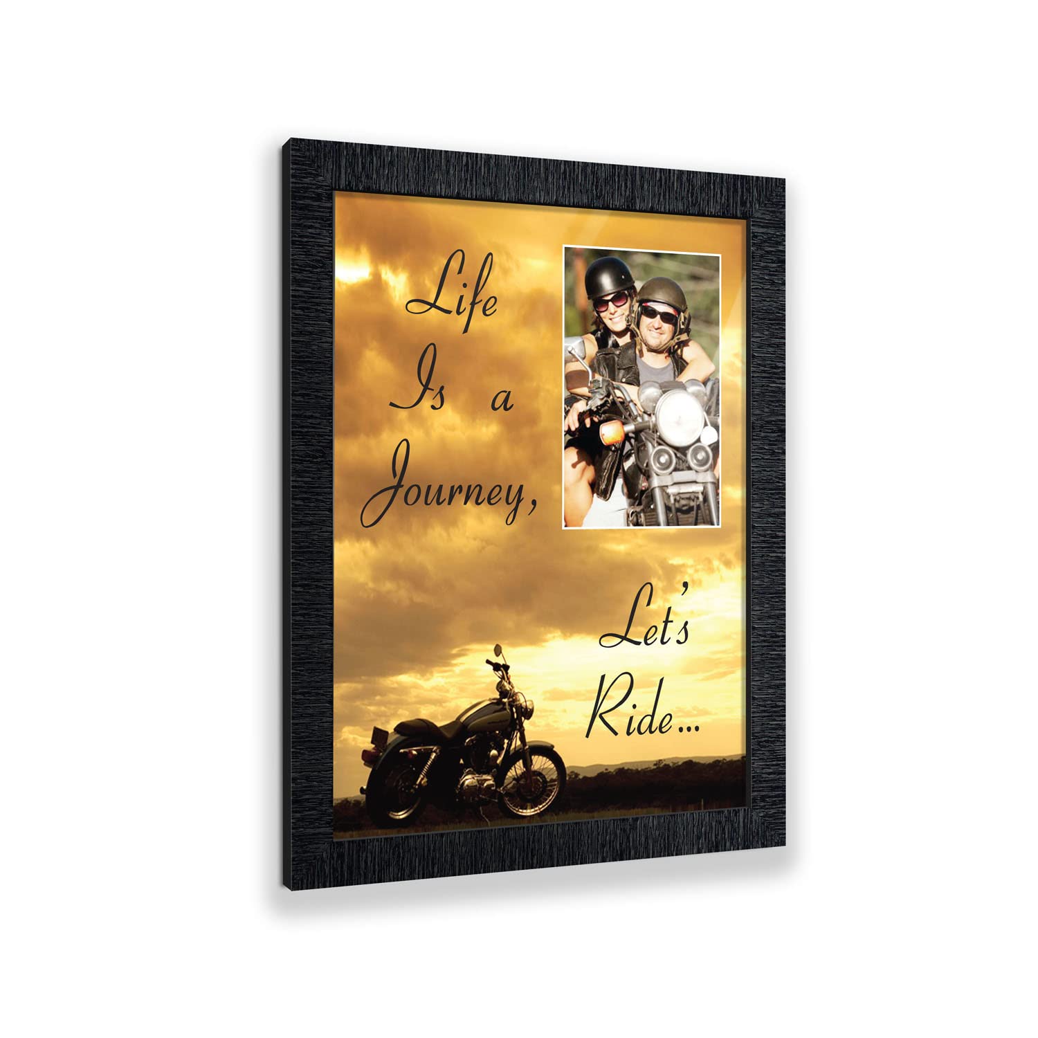 Harley Davidson Classic Picture Frame - Home Decor Wall Art for Men & Women - Perfect Gift for Wedding, Christmas, Birthday (5007CH) - Ideal for Living Room, Bedroom, Office & Man Cave Decor