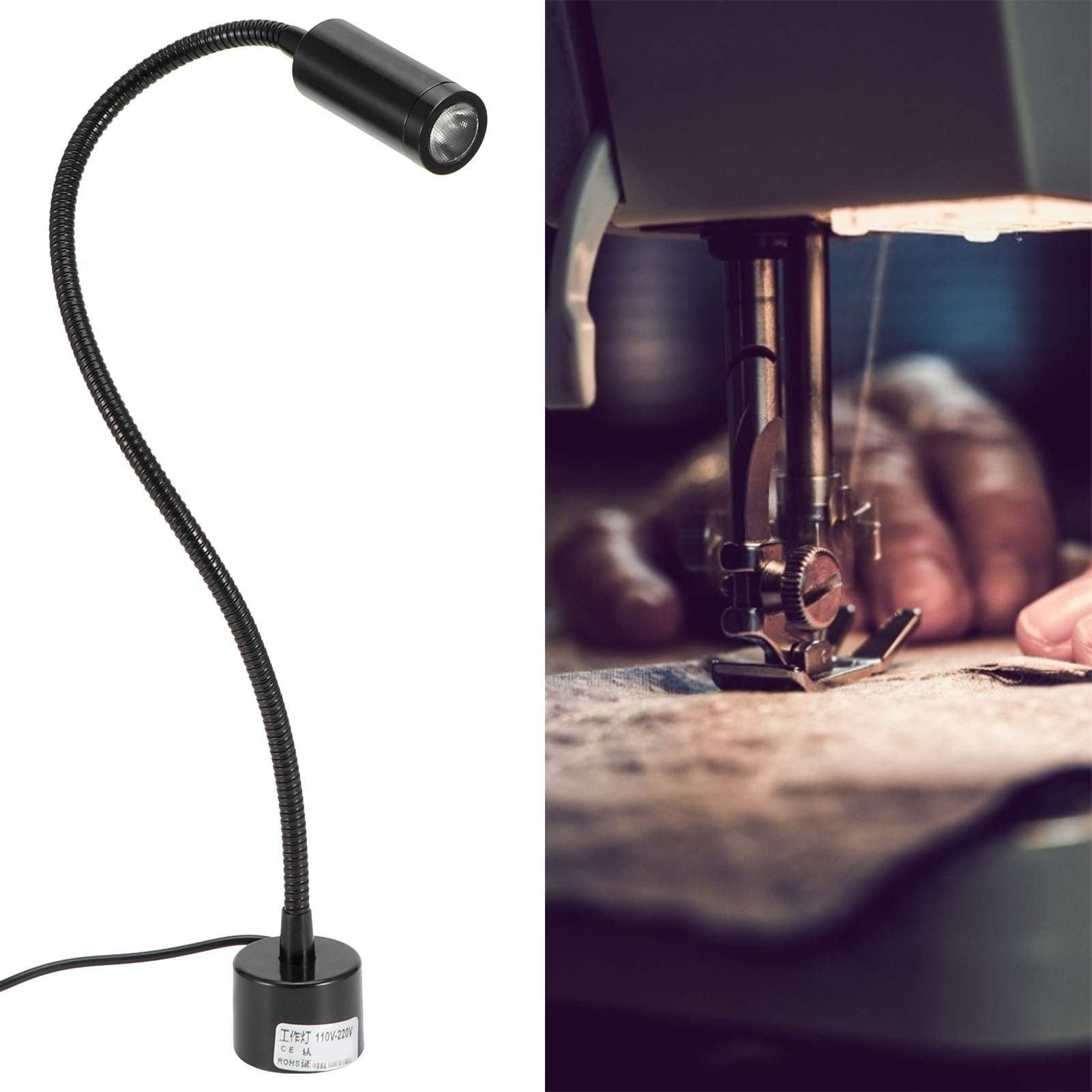 SALUTUY LED Work Light - High Brightness Waterproof Gooseneck Desk Lamp for Reading, Learning, Crafts & Sewing | Perfect for Home Office, Workshop & Night Study