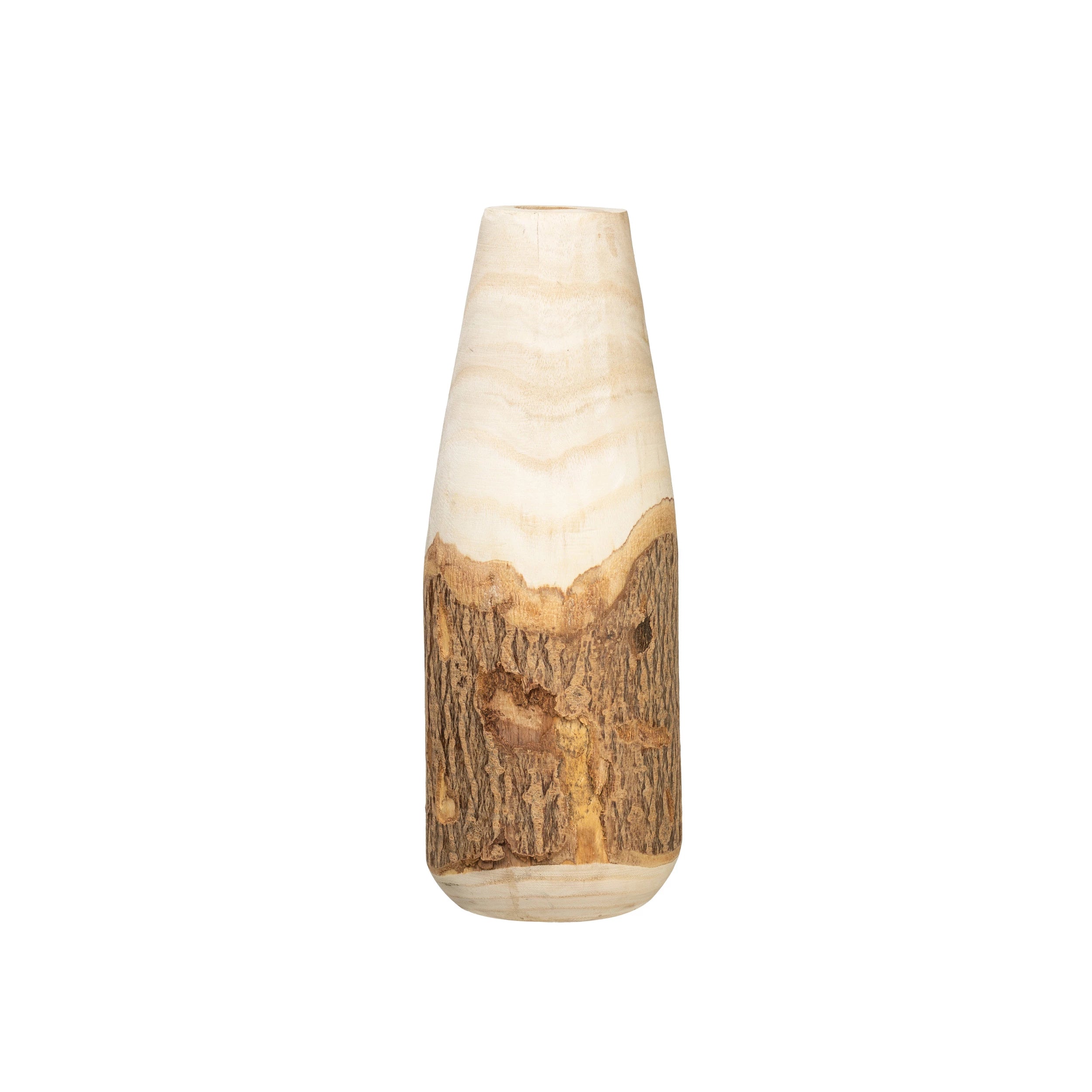 Handcrafted Large Wood Vase for Home Decor - Rustic Centerpiece for Dining Table, Wedding, or Farmhouse Style Living Room