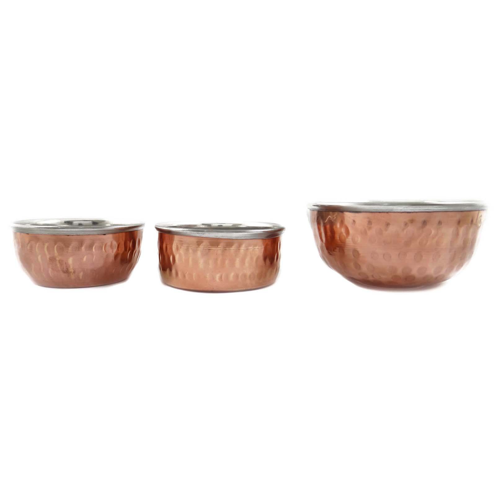 Premium 8-Piece Indian Copper Thali Dinner Set - Traditional Handcrafted Copper Tableware for Healthy Meals | Ideal for Indian Cuisine, Festive Dining & Ayurvedic Wellness