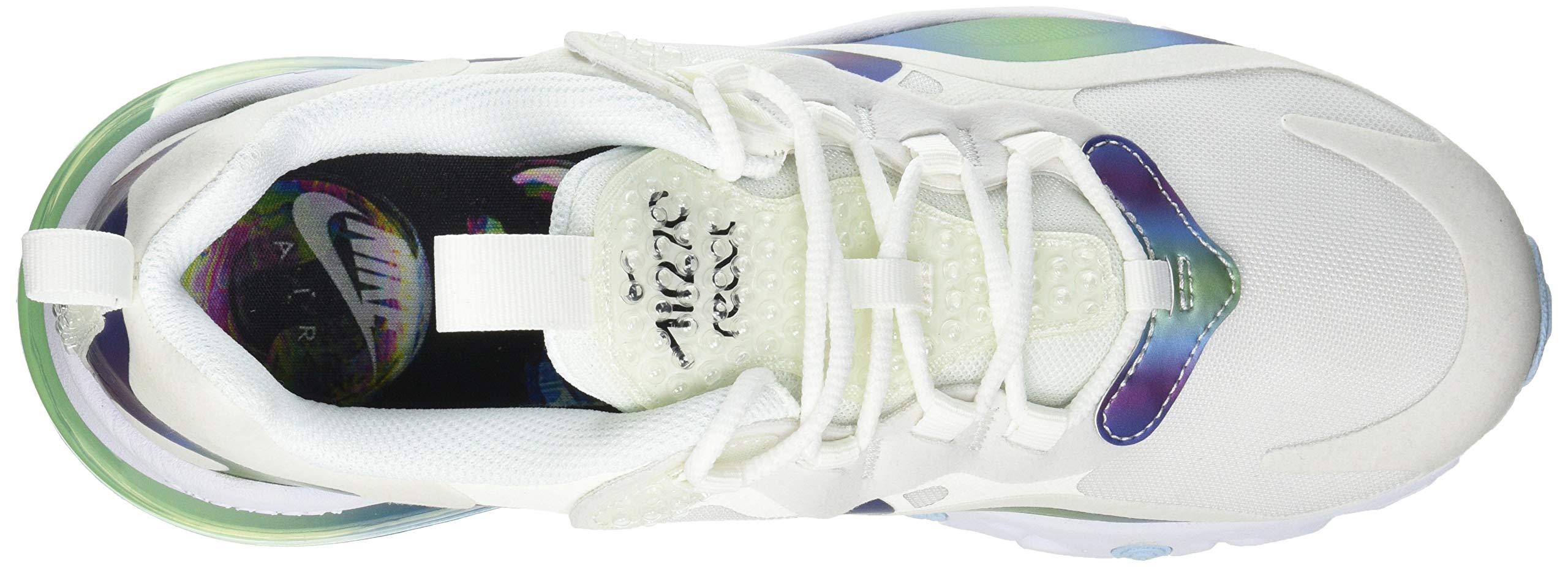 Nike Air Max 270 React 20 (GS) Big Kids' Running Shoes - White/Black Ct9633-100 - Size 6 | Comfortable Casual Sneakers for School, Sports & Everyday Wear