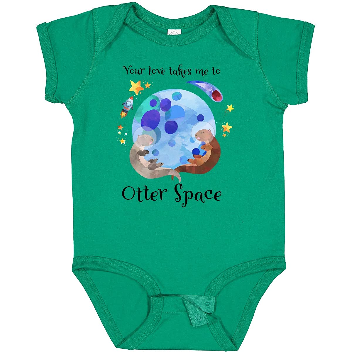 Inktastic Your Love Takes Me To Otter Space Baby Bodysuit - Cute Unisex Infant Onesie for Newborns & Toddlers - Perfect for Family Photos, Baby Showers & Everyday Wear