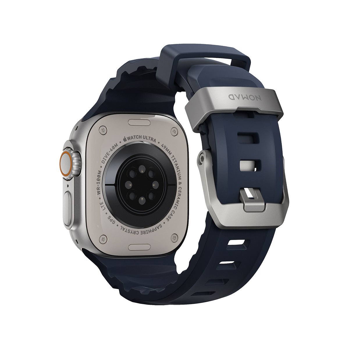 NOMAD Rocky Point Band for Apple Watch 44mm 46mm ULT - Durable Rugged Strap for Outdoor Adventures, Workouts & Daily Wear - Atlantic Blue