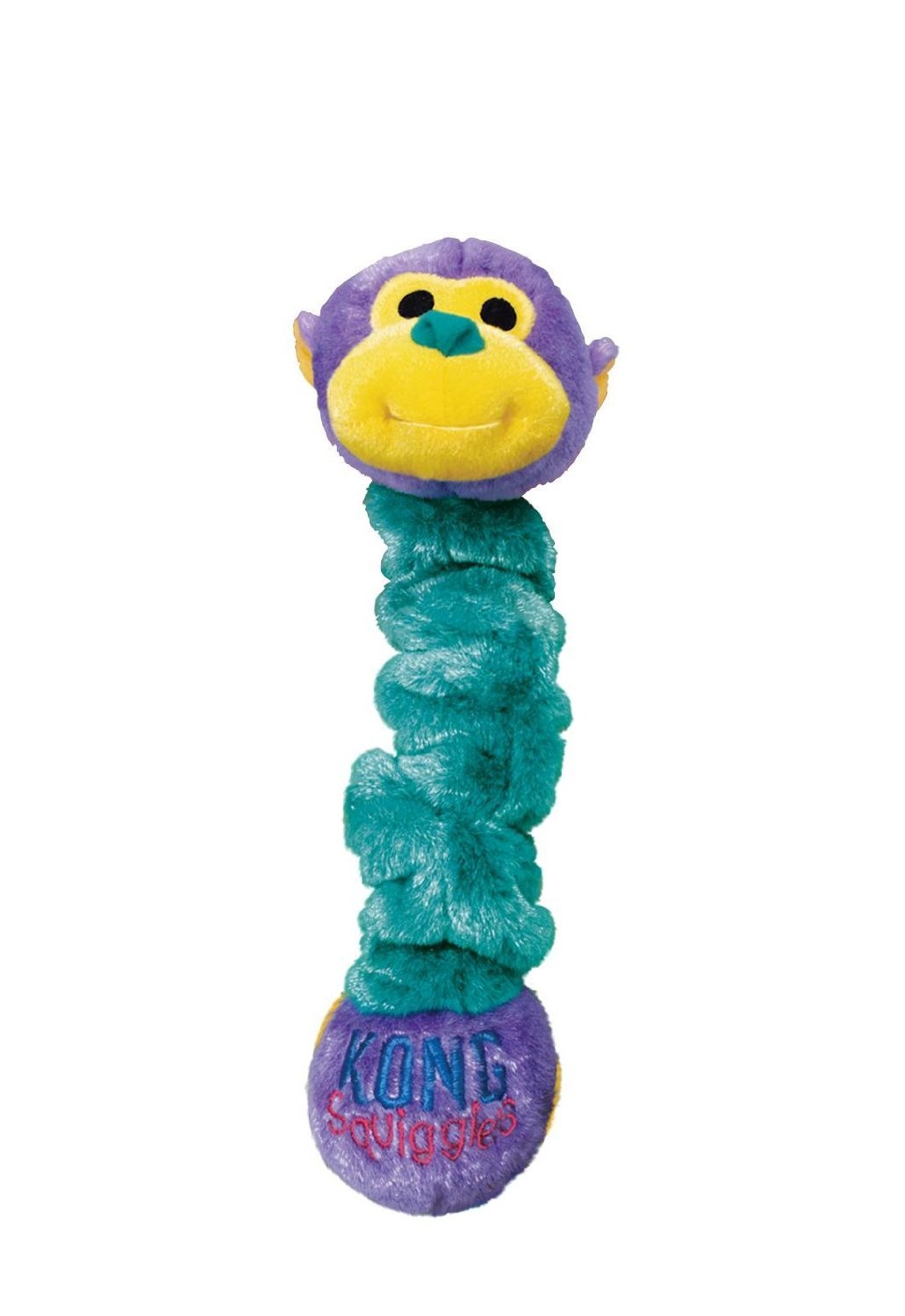 KONG Squiggles Small Dog Chew Toy - Durable Rubber Chew for Puppies & Small Dogs (Colors Vary) - Perfect for Teething, Playtime & Training