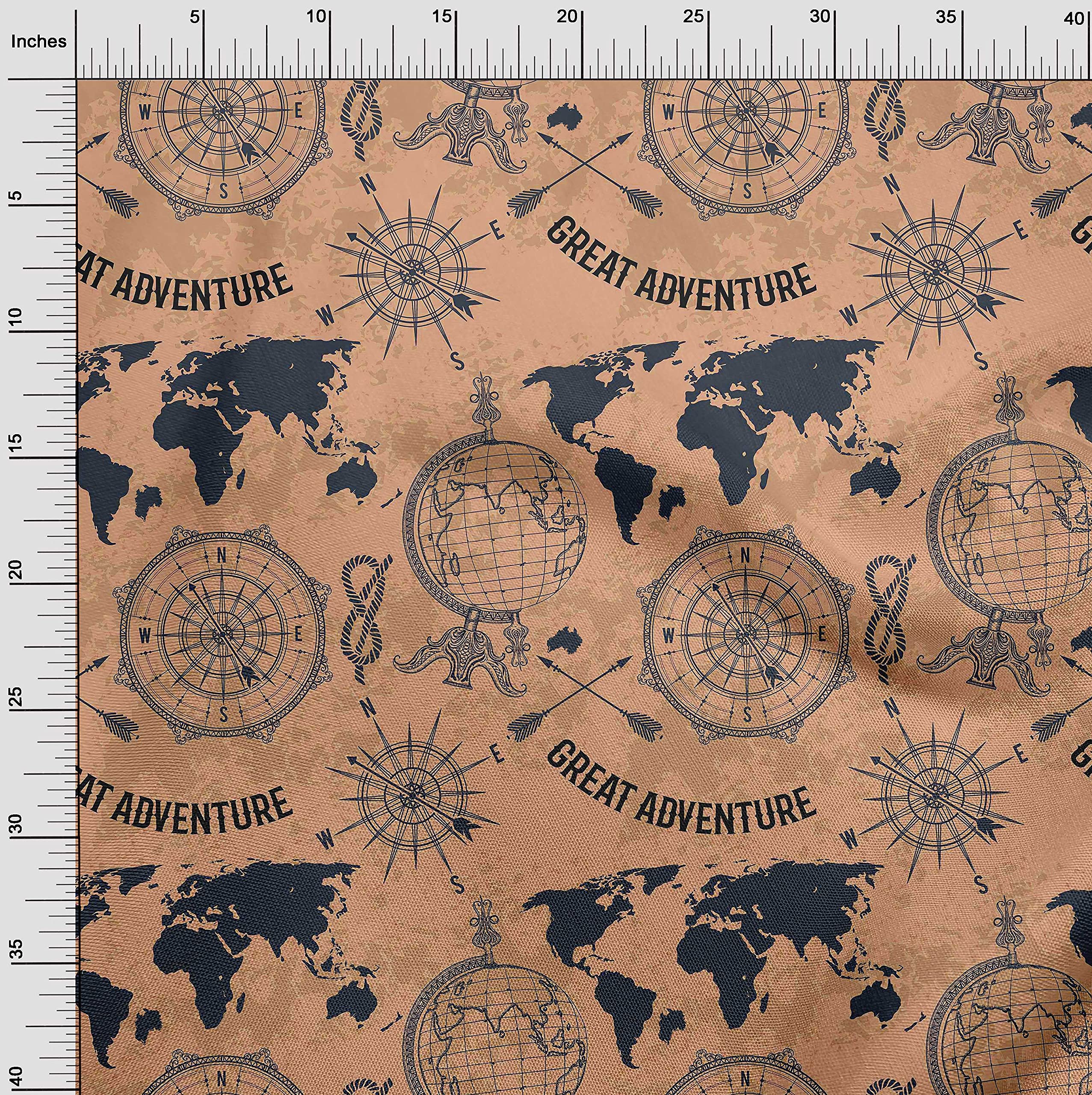 Premium Cotton Cambric Fabric - Light Peach Printed by The Yard (42