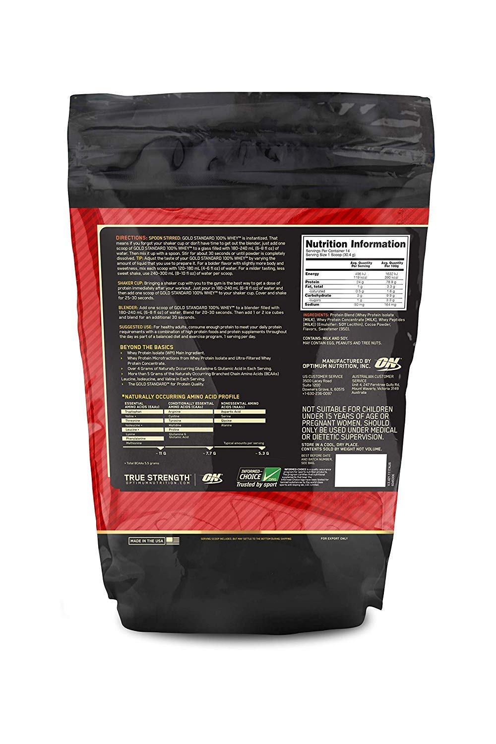 Optimum Nutrition Gold Standard 100% Whey Protein Powder - Double Rich Chocolate Flavor, 1lb for Muscle Recovery & Post-Workout Nutrition | Gym, Fitness & Bodybuilding Supplement