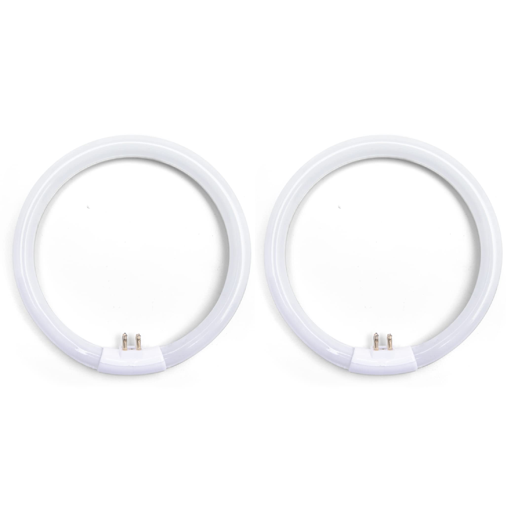 Lumenivo 5.5 Inch T4 12W 6400K Daylight Circular Fluorescent Light Bulbs - 2 Pack, Replacement for Conair Round Makeup Mirror Bulbs, Perfect for Vanity Mirrors & Professional Salon Lighting