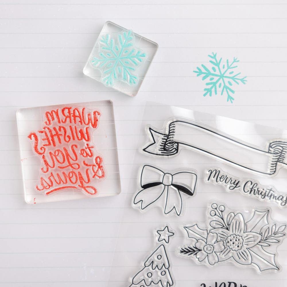 Crate Paper Mittens & Mist Stamp Set - Winter Scrapbooking Stamps for DIY Cards, Journals & Holiday Crafts