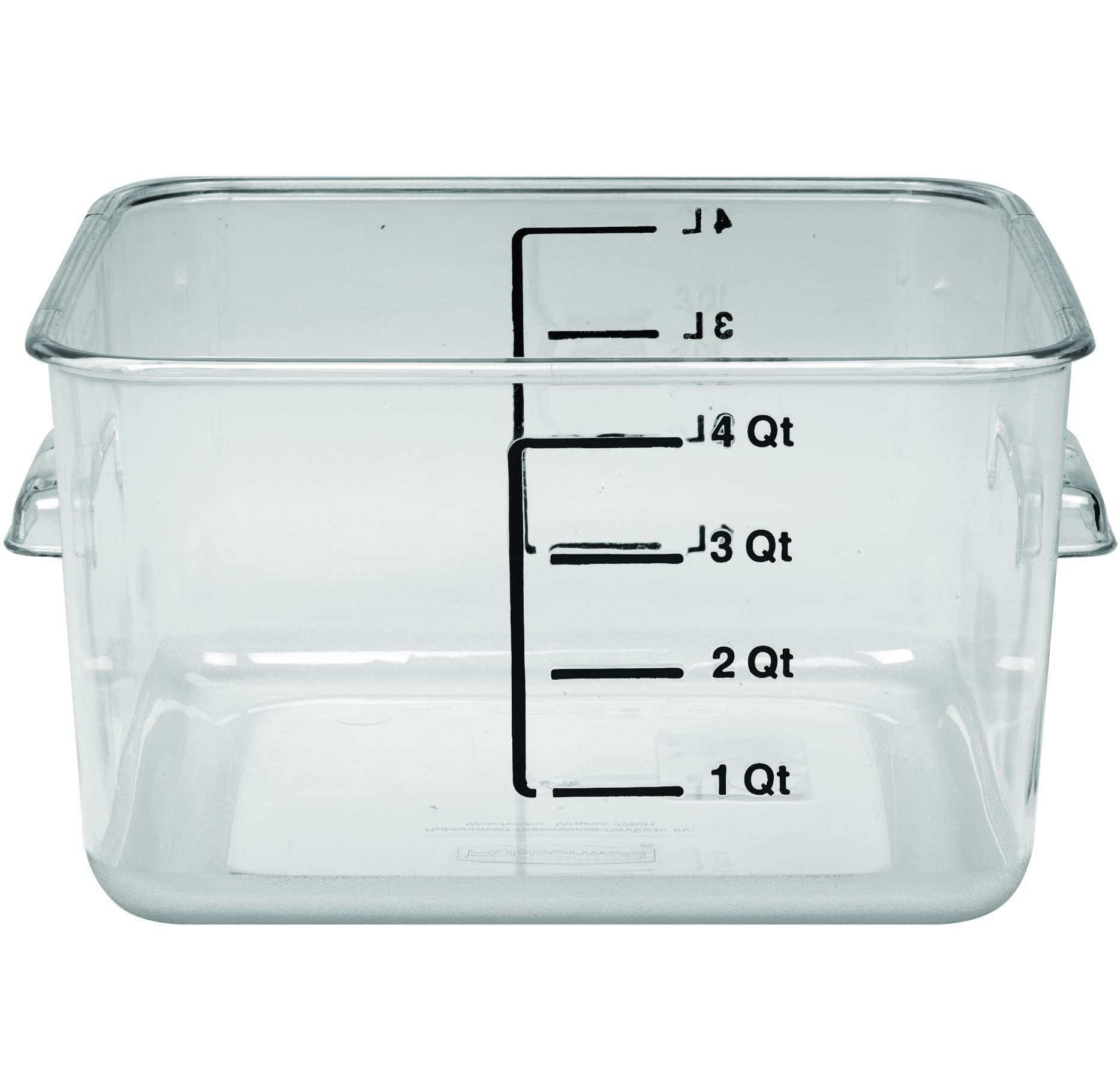Rubbermaid Commercial 1-Gallon Clear Polycarbonate Storage Containers - Space Saving, Durable & BPA-Free - Perfect for Restaurant Kitchens, Meal Prep & Lunch Storage - Pack of 12