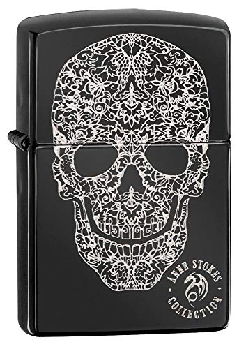 Anne Stokes High Polish Black Fancy Skull