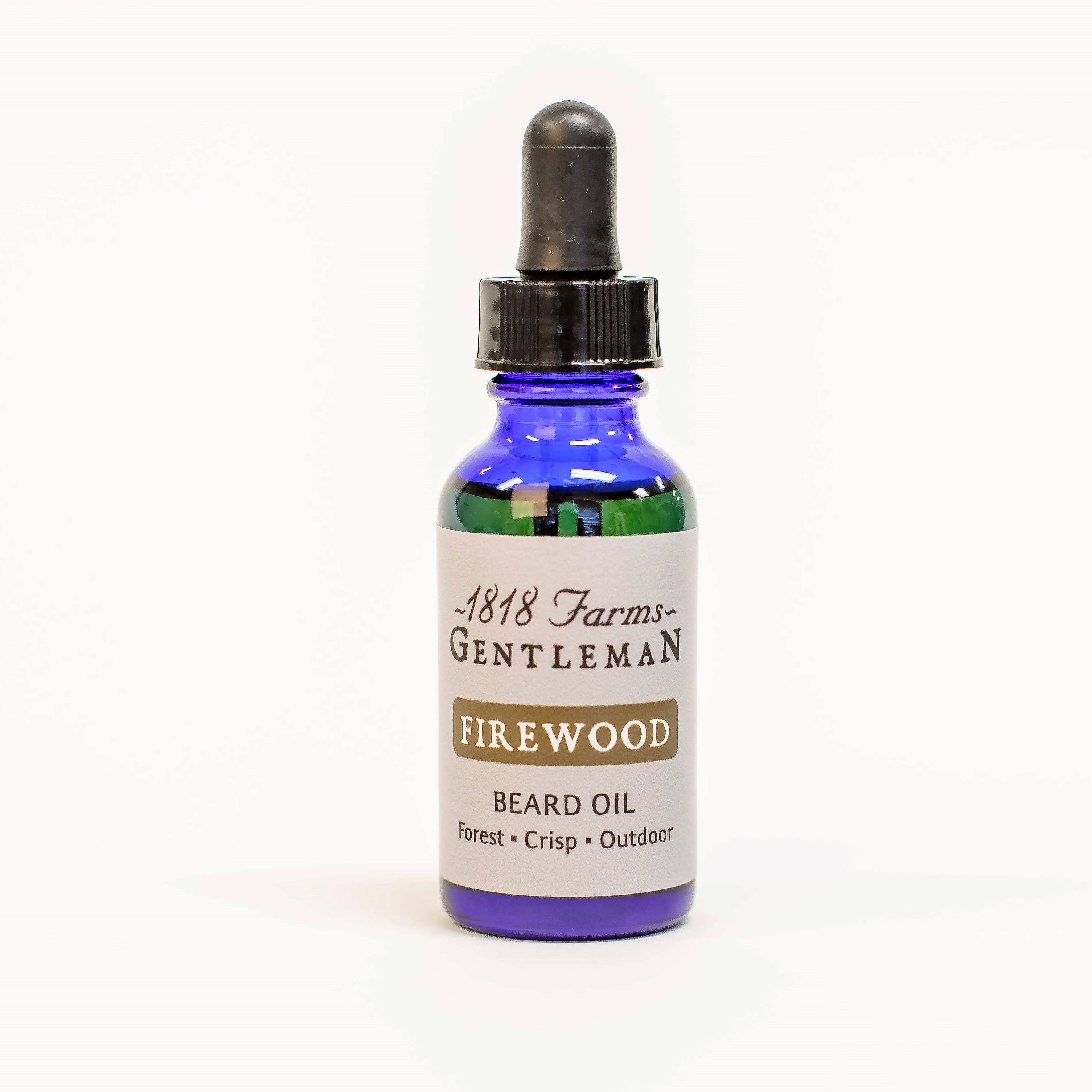 Premium Beard Oil for Men - Natural Firewood Scented Grooming Oil for Soft, Healthy Facial Hair - Perfect for Daily Use & Gift Giving