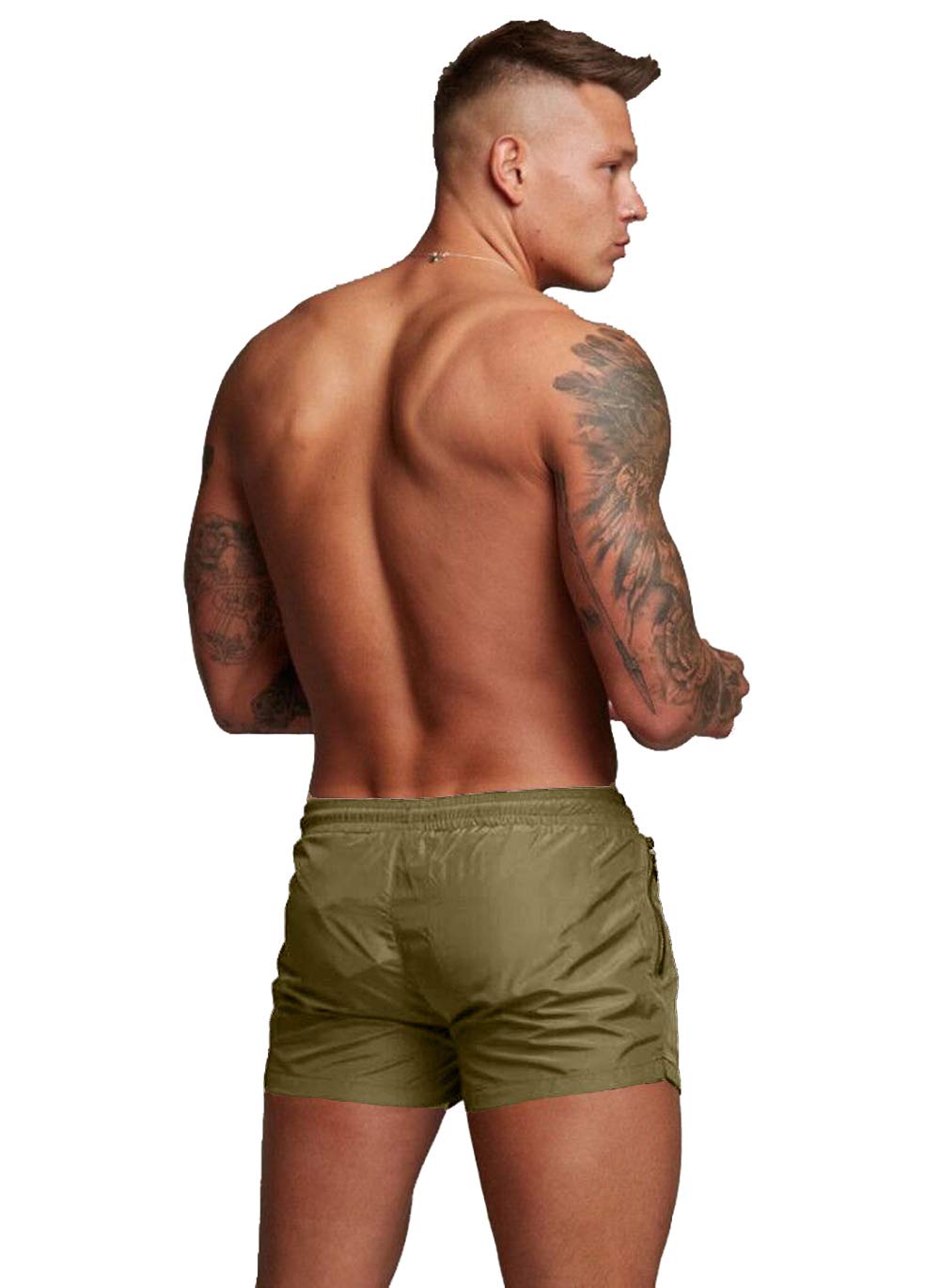 TONLEN Men's Quick-Dry Swim Trunks with Zipper Pockets - Athletic Swim Shorts for Beach, Pool & Water Sports | Comfortable & Stylish Swimwear for Men