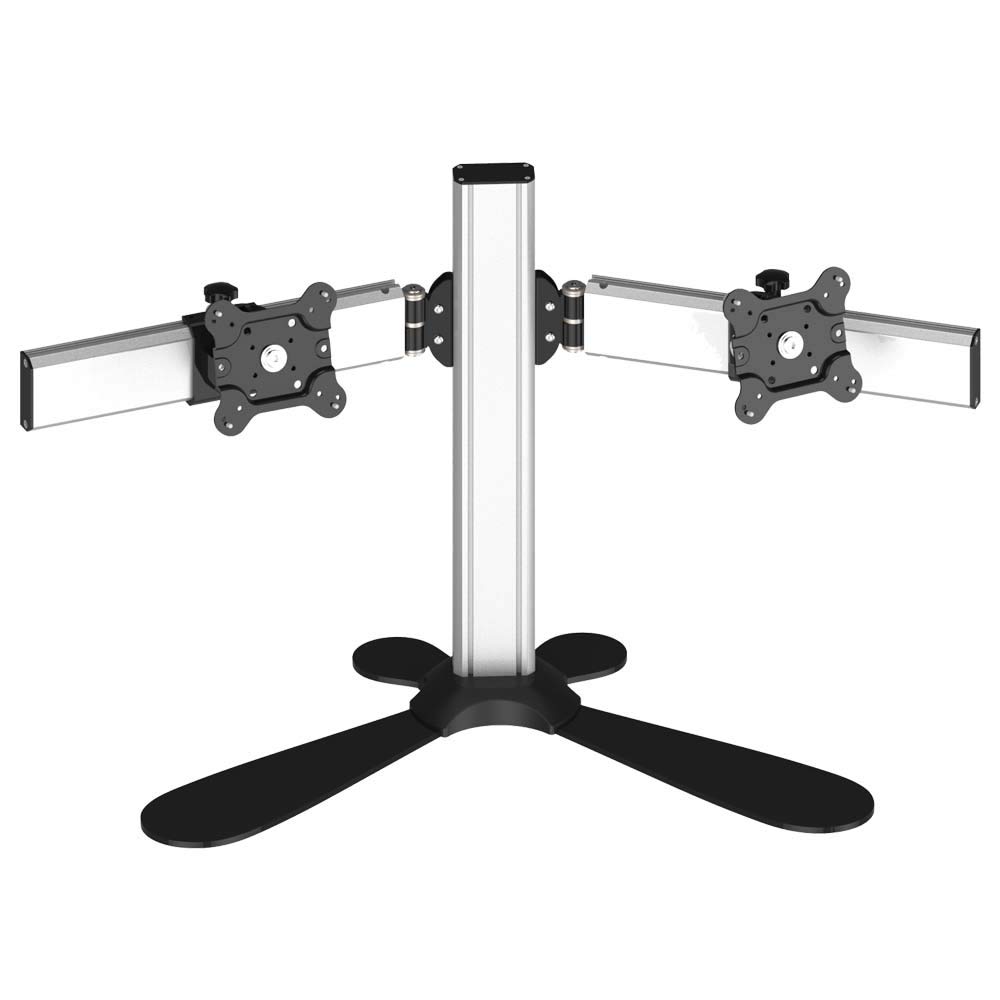 Cotytech BL-PF121 Dual Monitor Stand - Low Profile Side by Side Mount for Home & Office Workstations - Perfect for Multi-Tasking, Gaming, and Productivity Setup