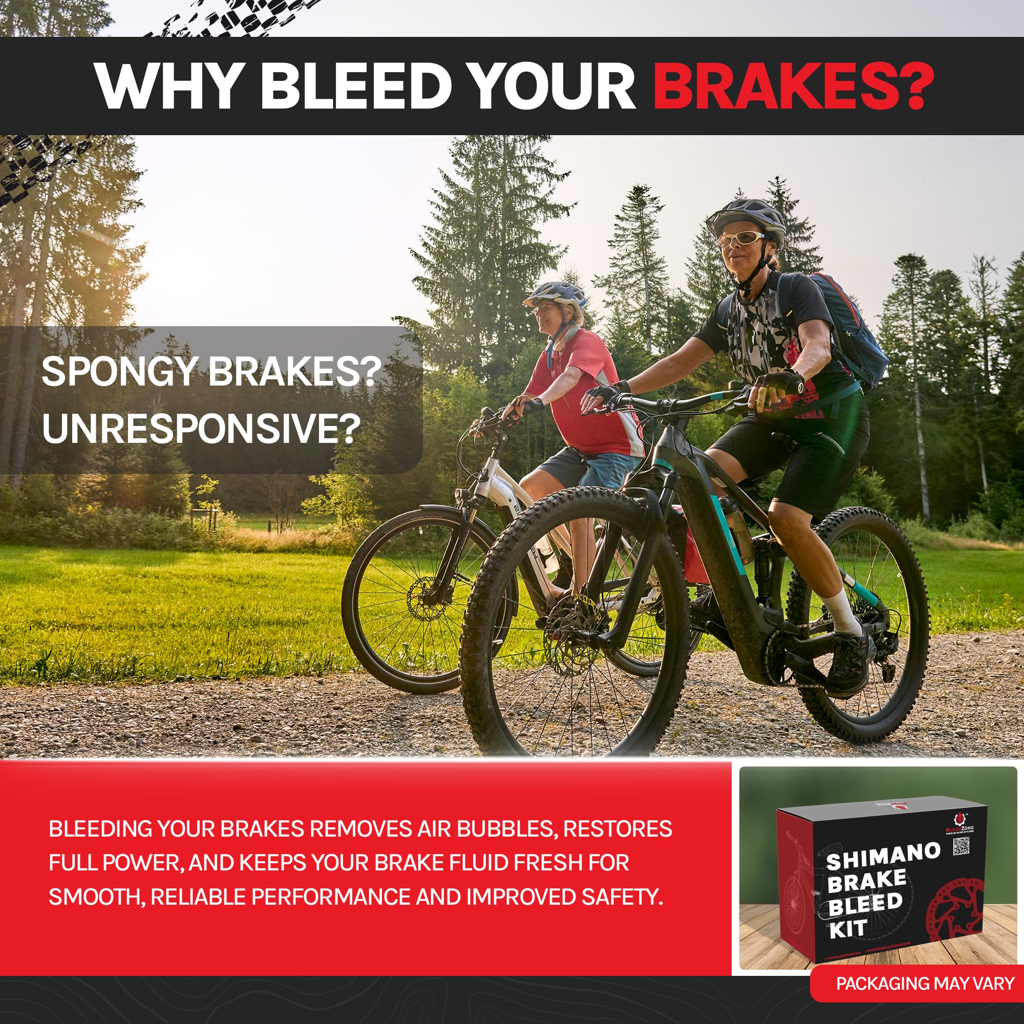 BleedZone Bicycle Brake Bleed Kit for Shimano Hydraulic Brakes - Includes 120ml Mineral Oil & Syringe - Compatible with Road, Gravel & Mountain Bikes - Perfect for Professional Bike Maintenance & Home Repairs
