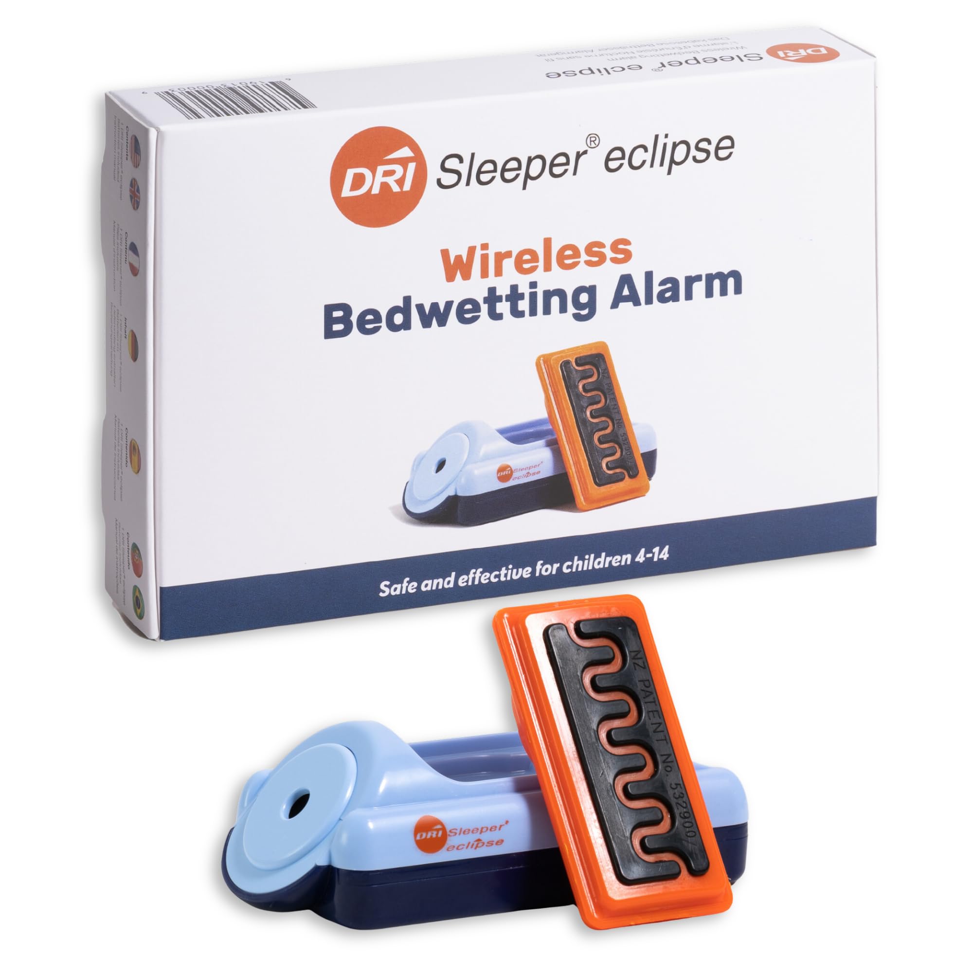 Eclipse Wireless Bedwetting Alarm for Kids - Effective Enuresis Solution with Comfortable Sensor - Perfect for Nighttime Training & Travel Use