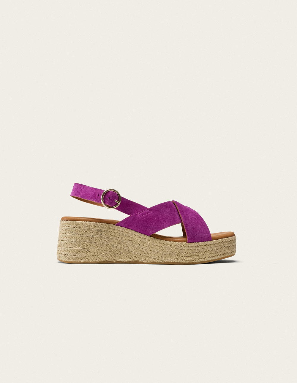 Women's Magenta Suede Espadrilles - Comfortable Summer Sandals for Beach, Vacation & Casual Outings