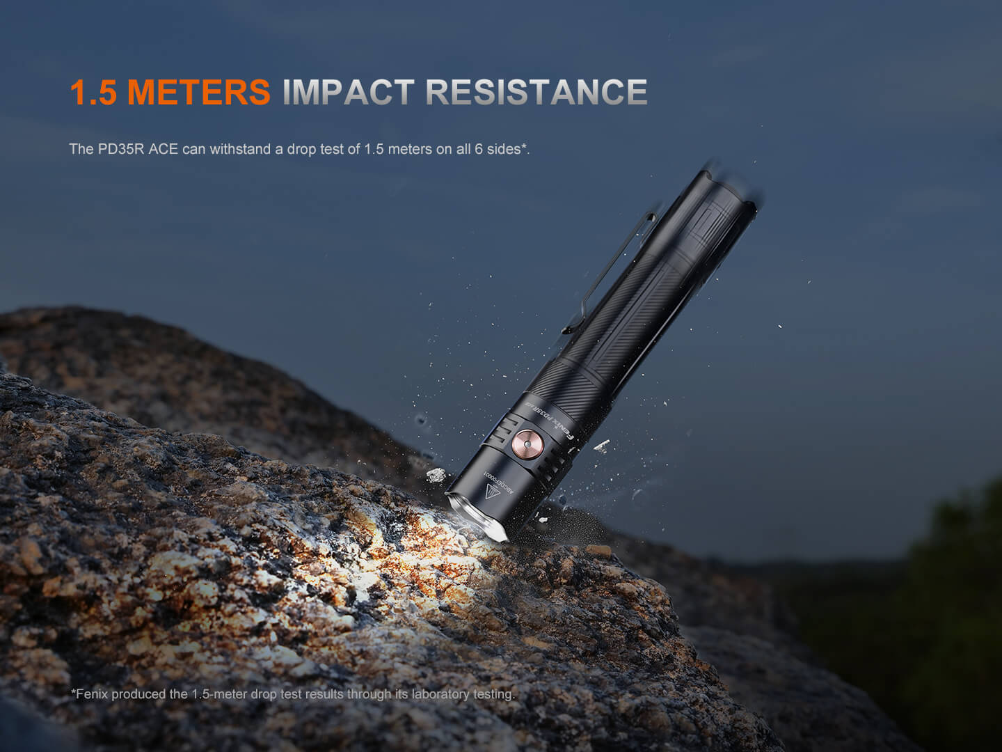 Fenix PD35R ACE Rechargeable Tactical Flashlight - 1600 Lumens, 5 Modes, IP68 Waterproof - Perfect for Camping, Hiking, Emergency & Outdoor Adventures