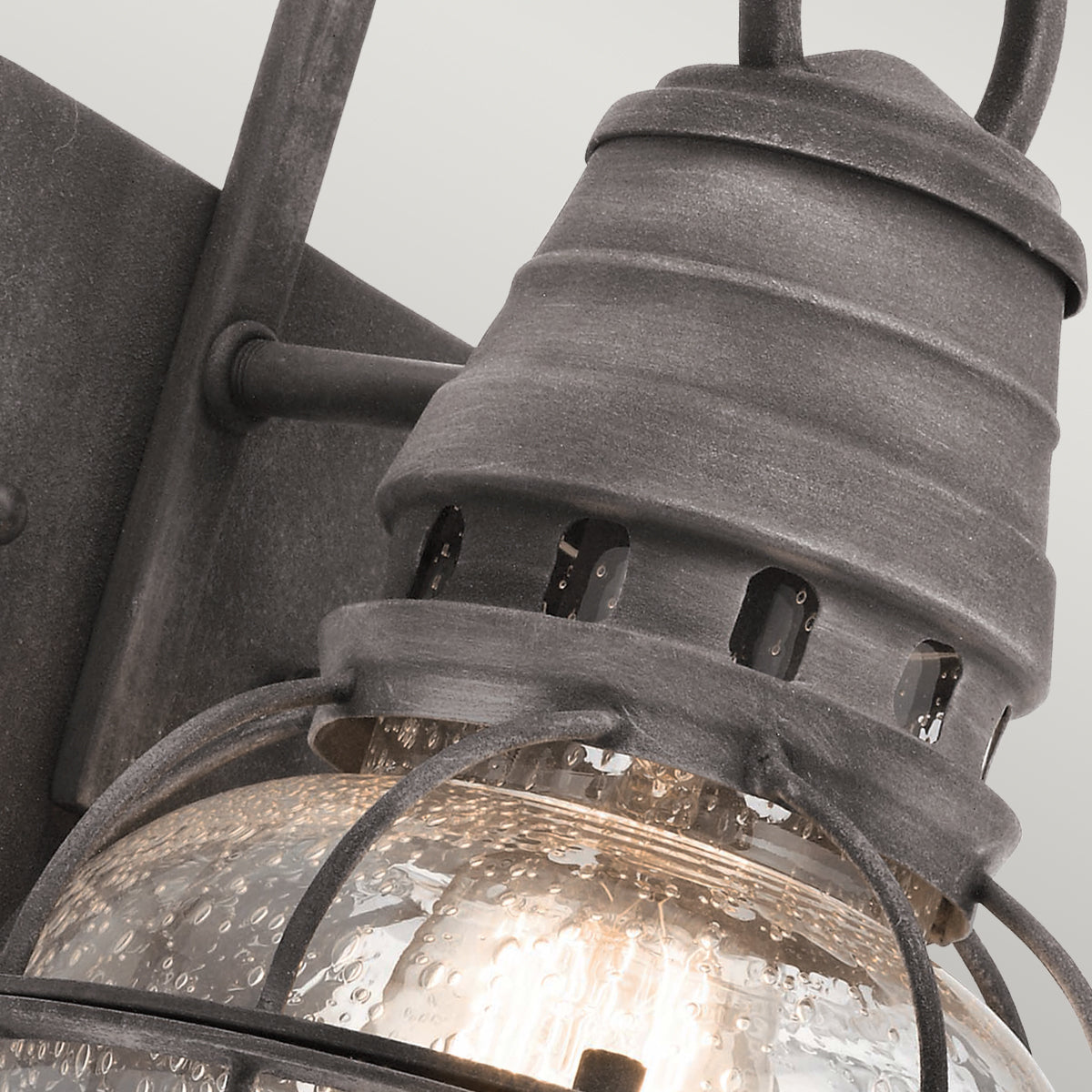 Bridge Point Small/Medium/Large Wall Lantern - Weathered Zinc/Natural Brass Finish Outdoor Lighting - Perfect for Porch, Garden, Patio & Entryway Decor