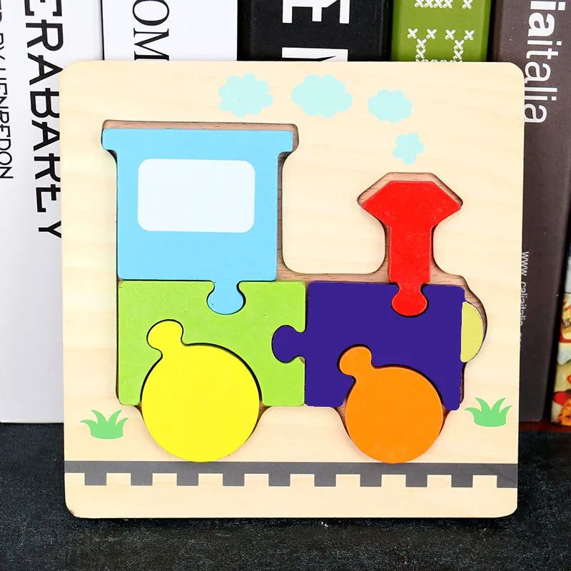 3D Wooden Animal Puzzles for Toddlers - Educational Learning Toys for Kids - Perfect for Early Childhood Development & Montessori Playtime