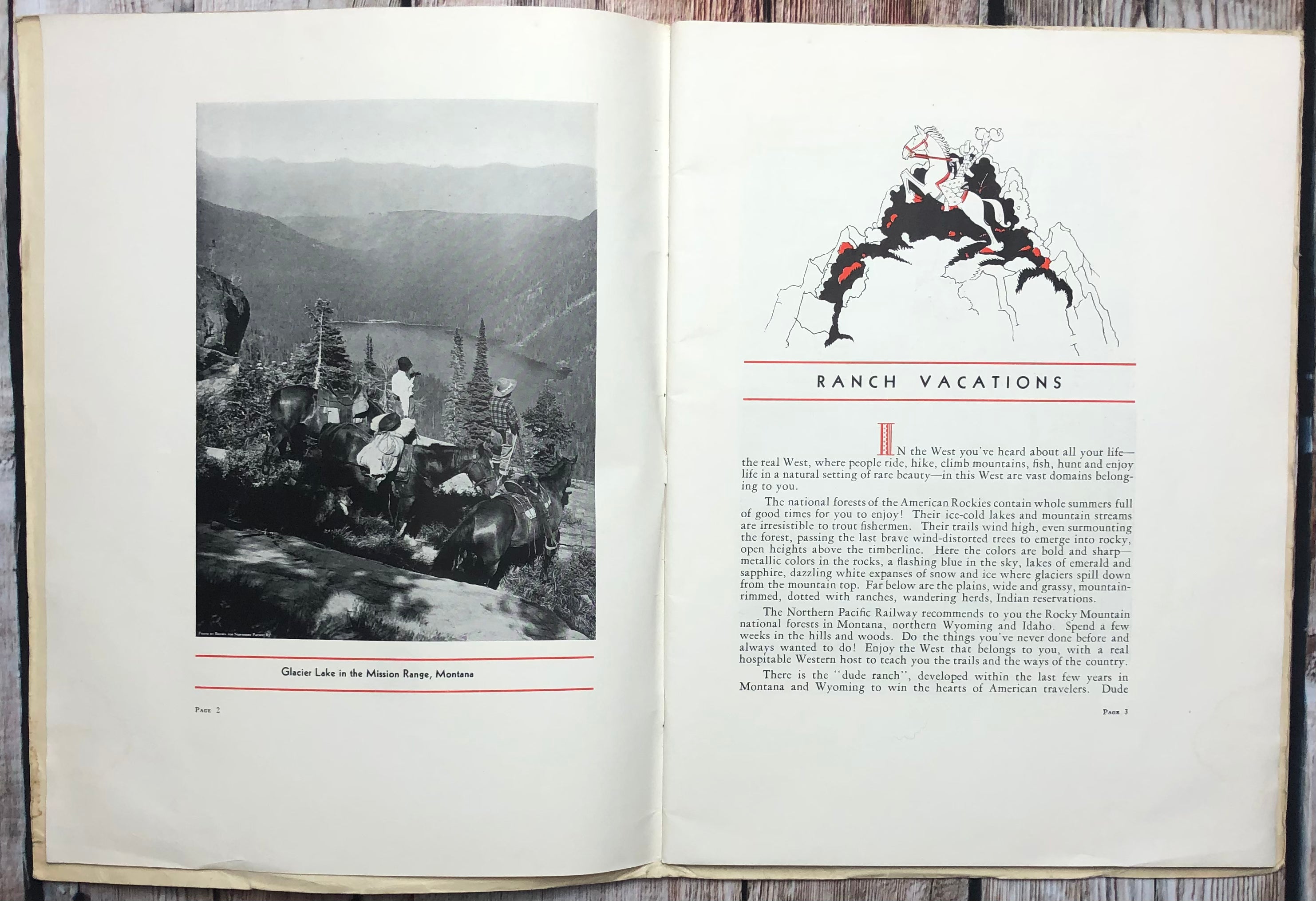 1931 Ranches Northern Pacific Railway Vintage Collectible - Perfect for History Buffs, Model Train Enthusiasts & Western Decor