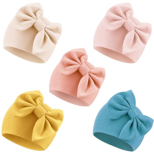 5 Pack Bow Hats/0-6 Months (Set M)